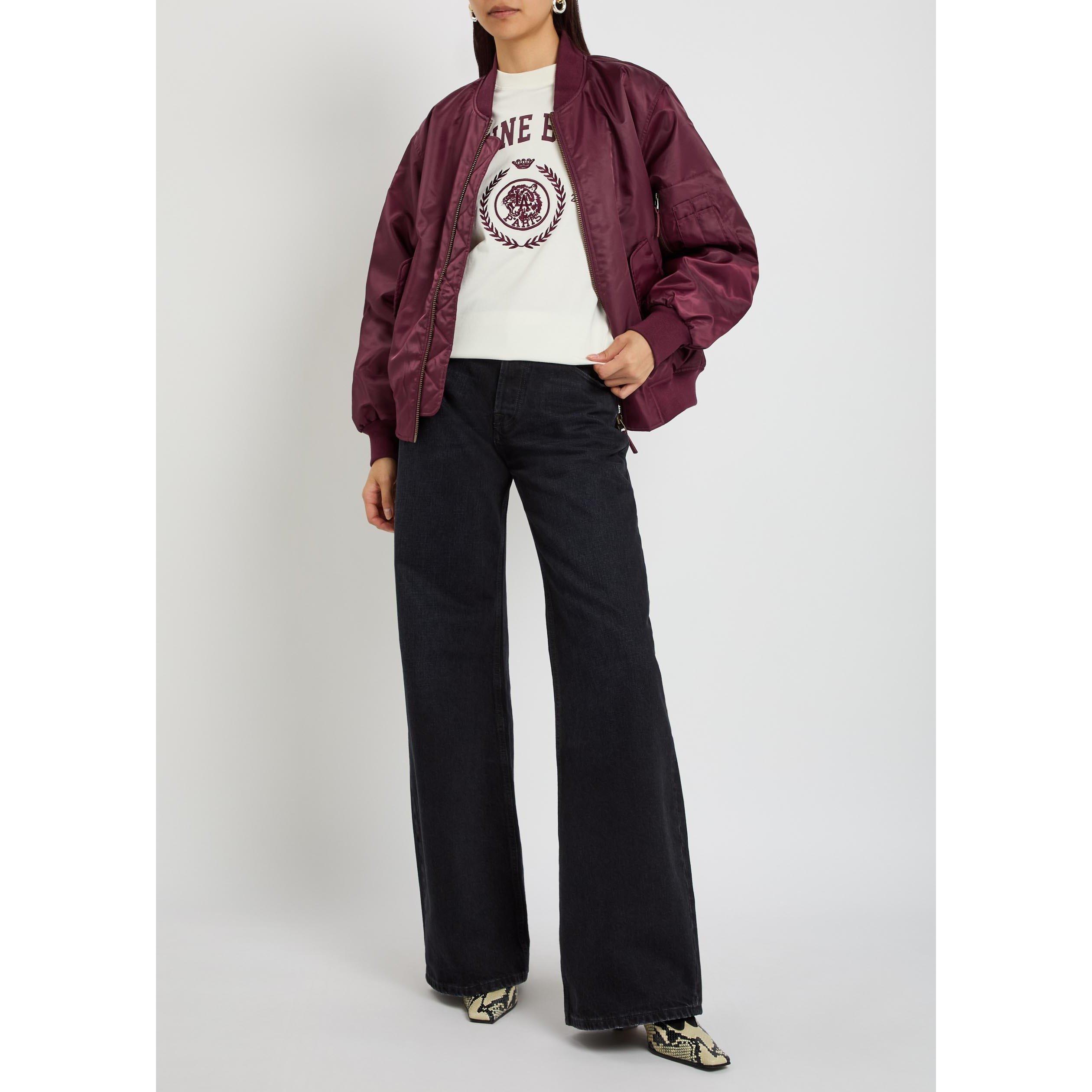DARK RED - Anine Bing - Women's Leon Quilted Bomber Jacket - 5