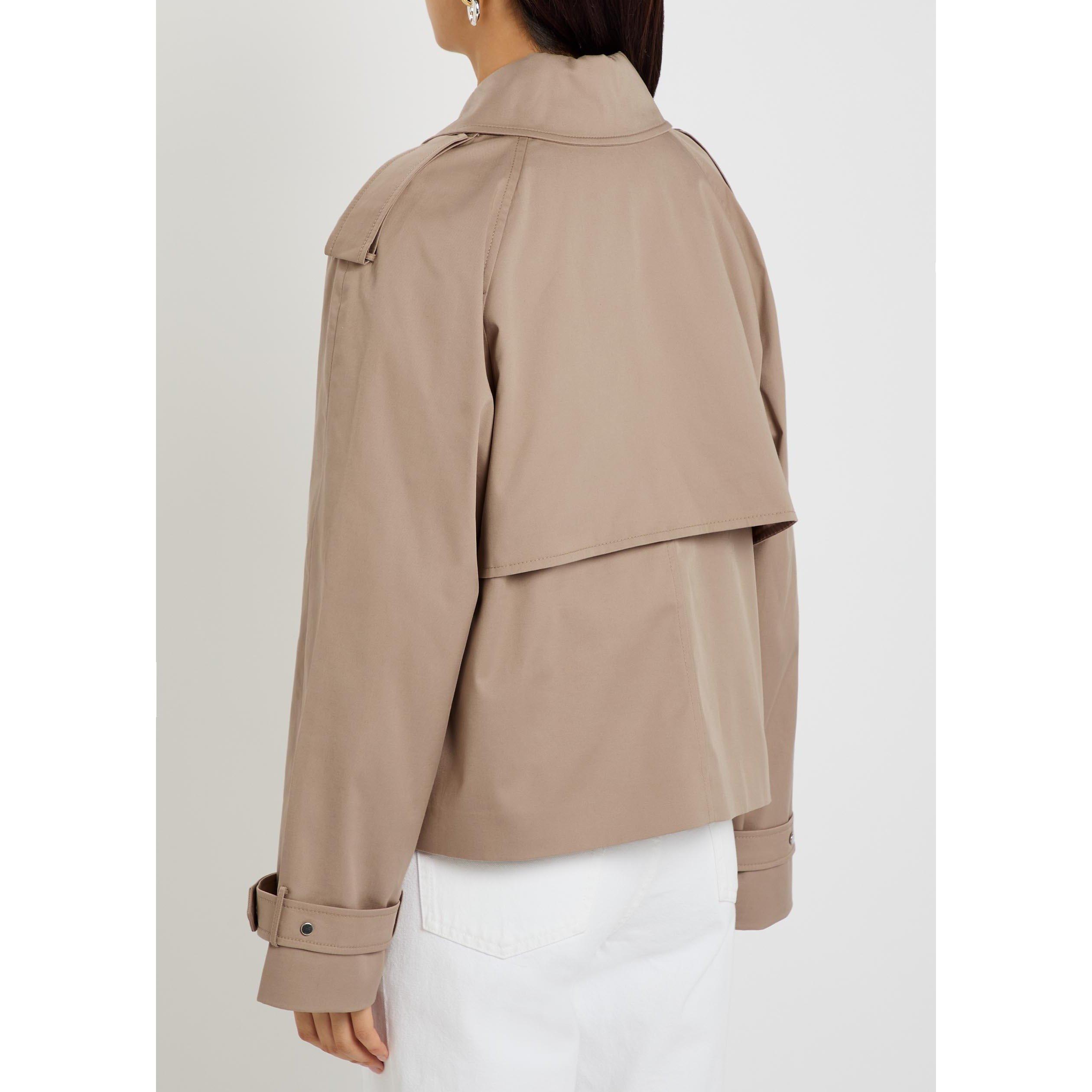 BEIGE - Anine Bing - Women's Rickie Cotton Cropped Trench Coat - 3