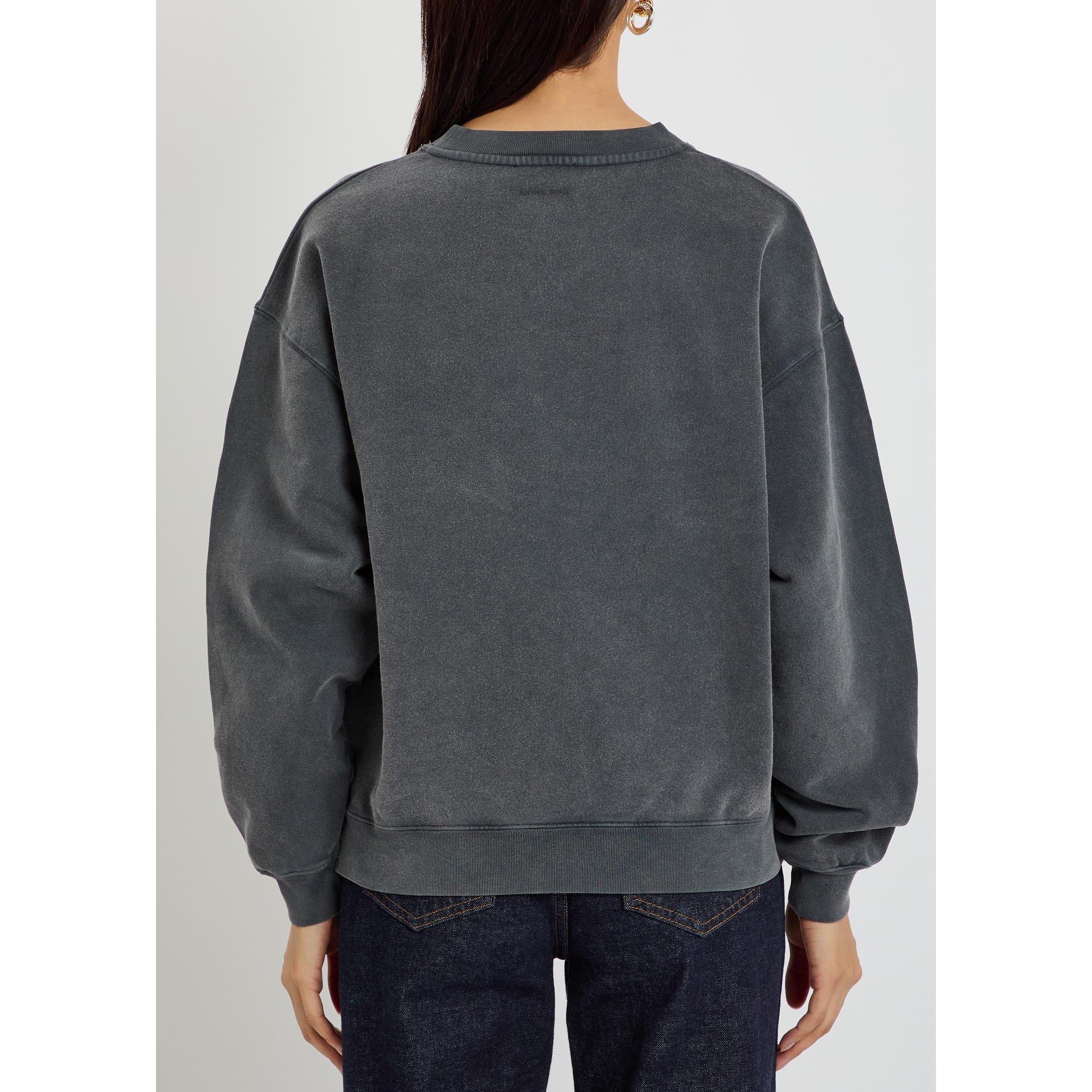 BLACK - Anine Bing - SS SPENCER SWEATSHIRT LEOPARD - 3