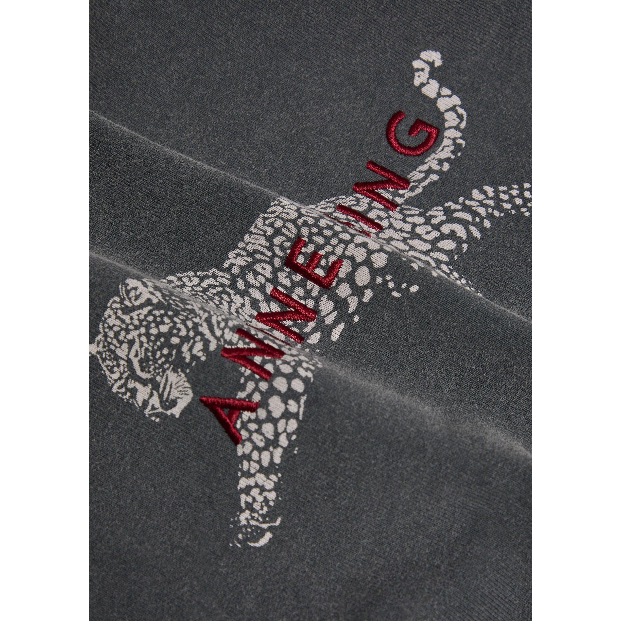 BLACK - Anine Bing - SS SPENCER SWEATSHIRT LEOPARD - 4