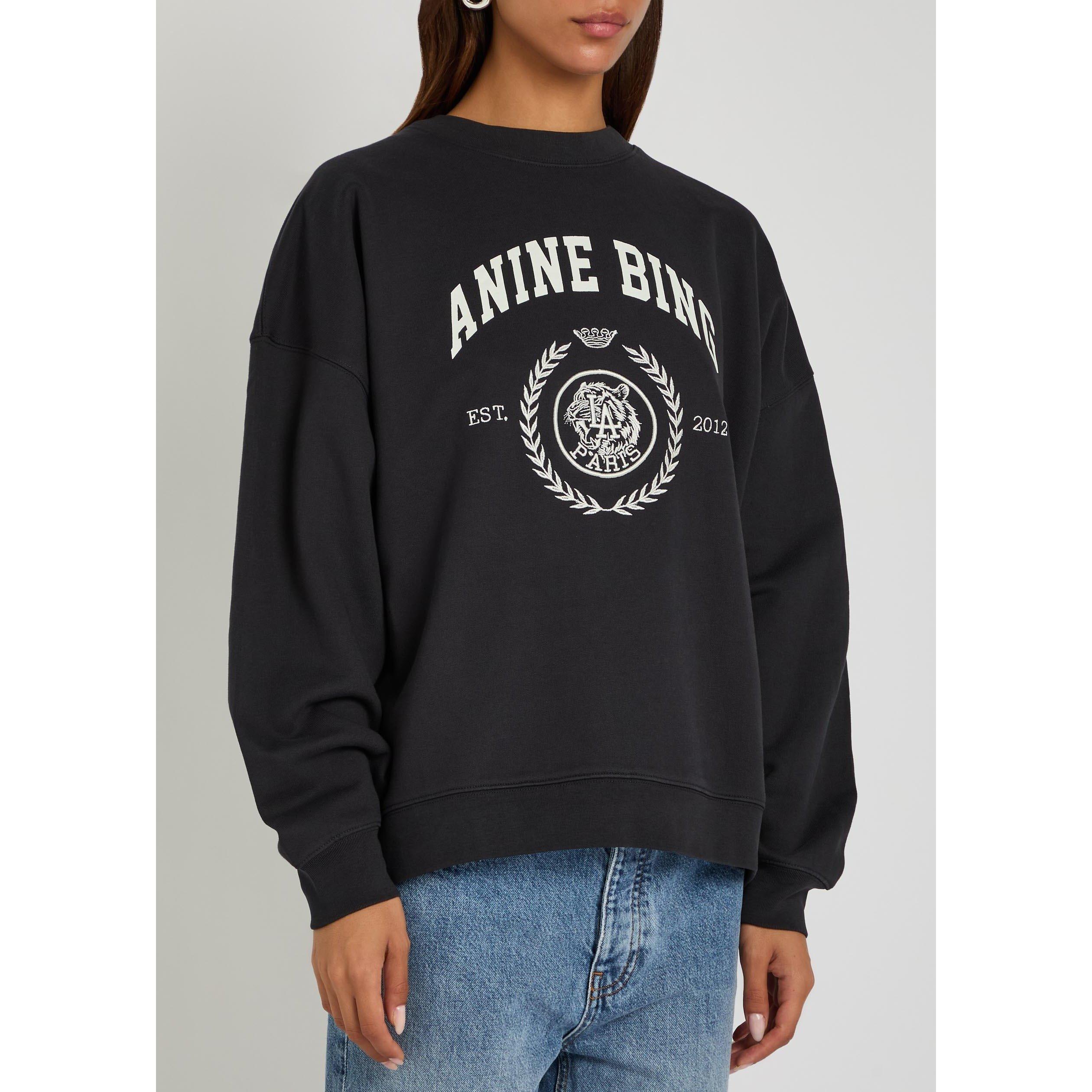 BLACK - Anine Bing - SS MILES COLLEGIATE SWEATSHIRT - 2