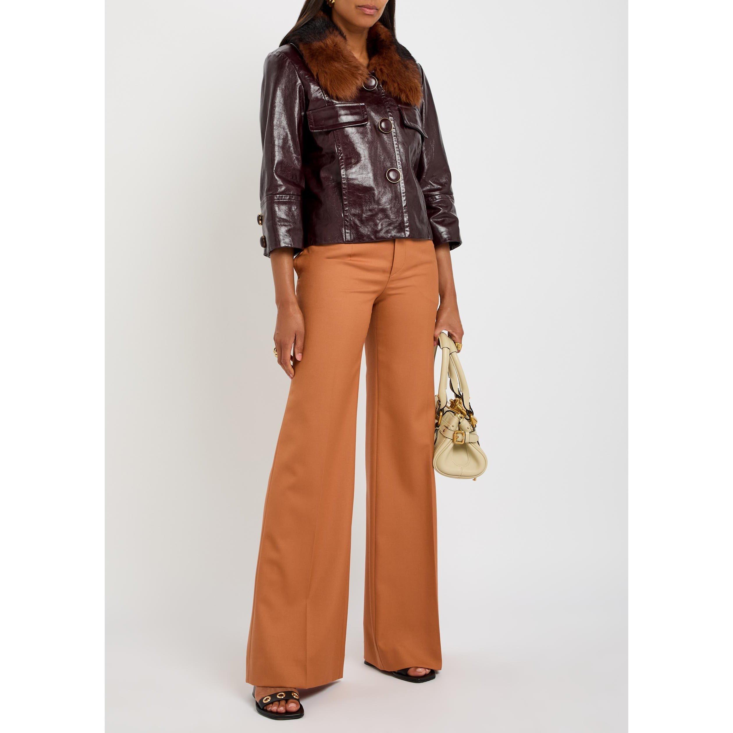 DARK PURPLE - Chloe - Women's Oversized-Fit Leather Jacket - 6