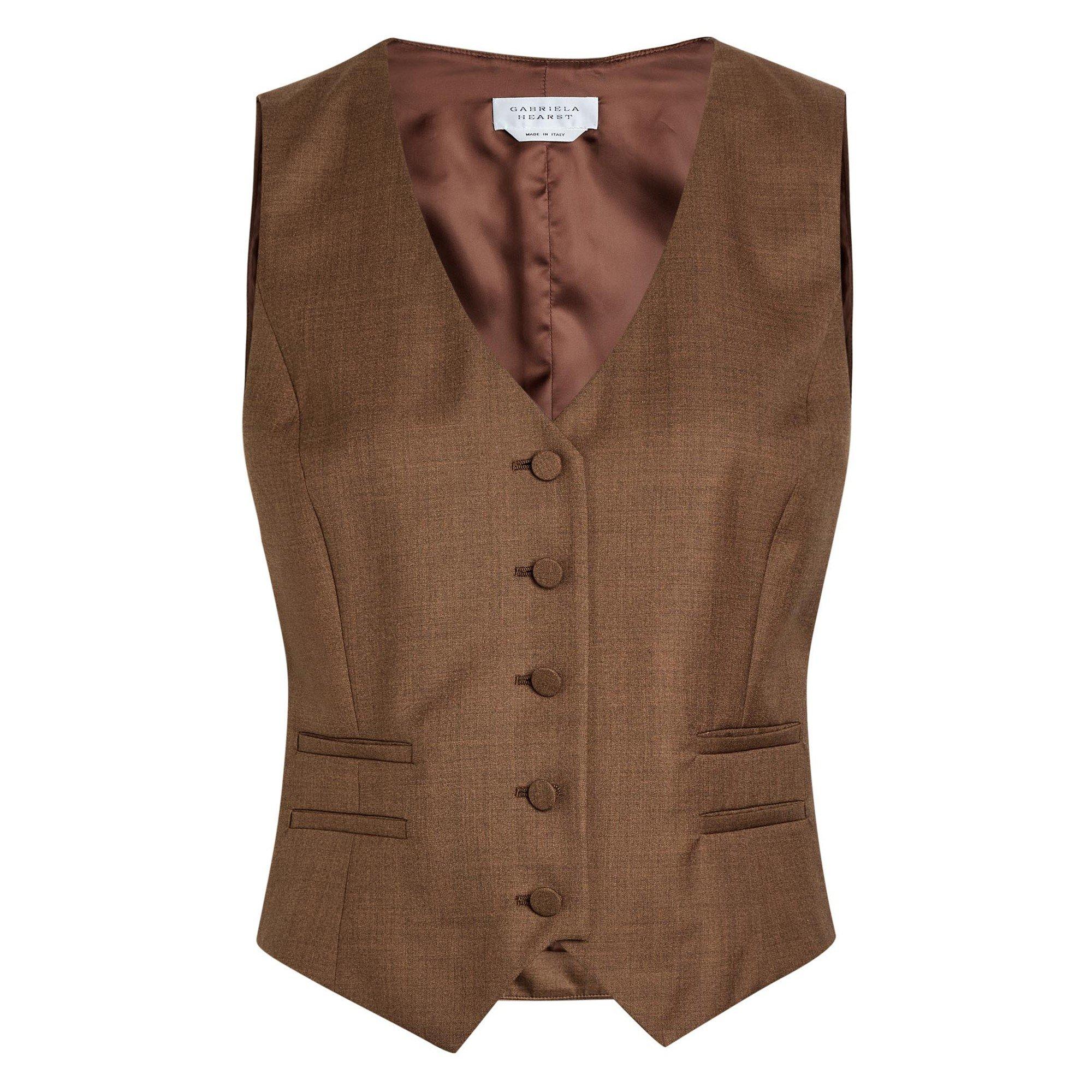 BROWN - Gabriela Hearst - Women's Coleridge Wool Waistcoat - 1
