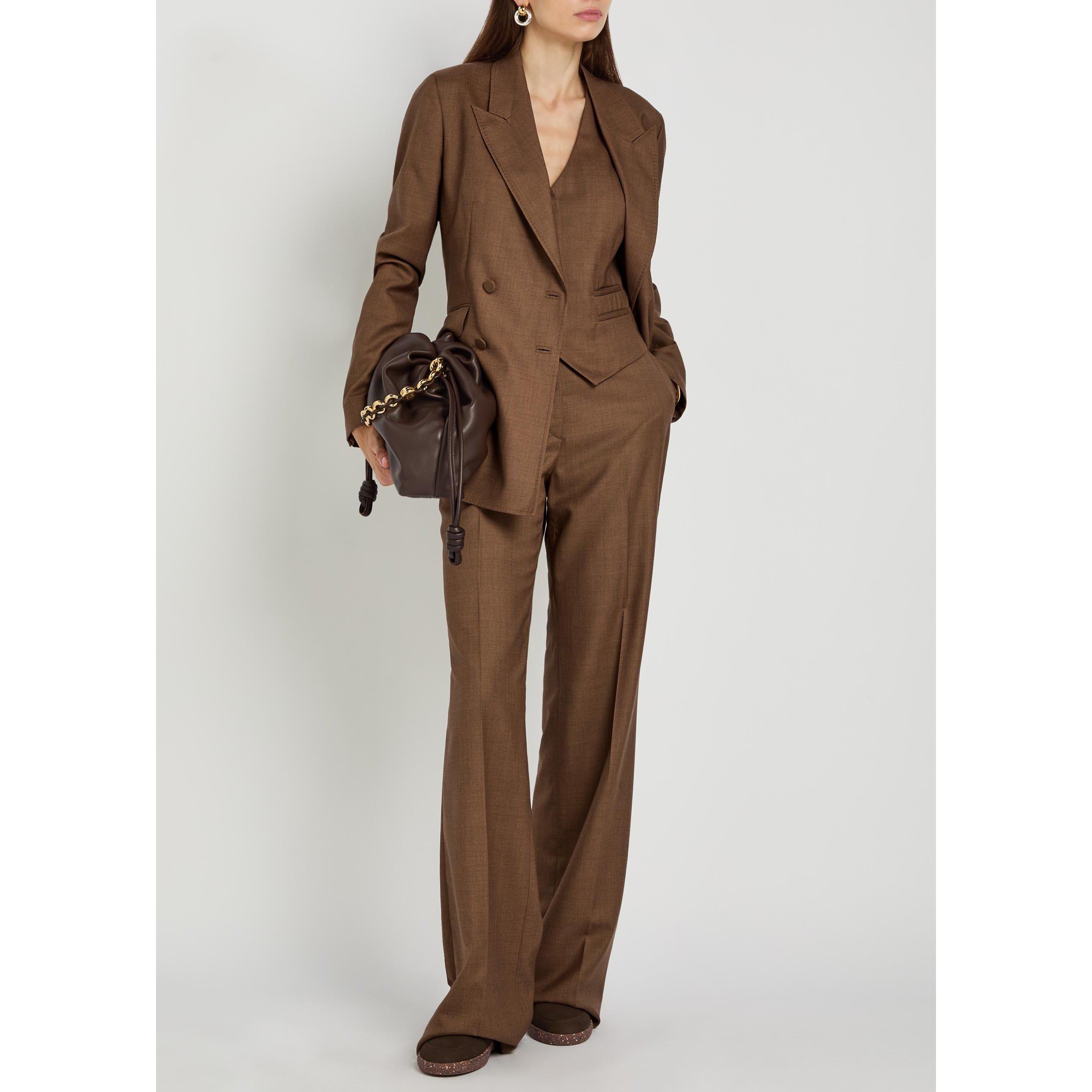 BROWN - Gabriela Hearst - Women's Coleridge Wool Waistcoat - 5
