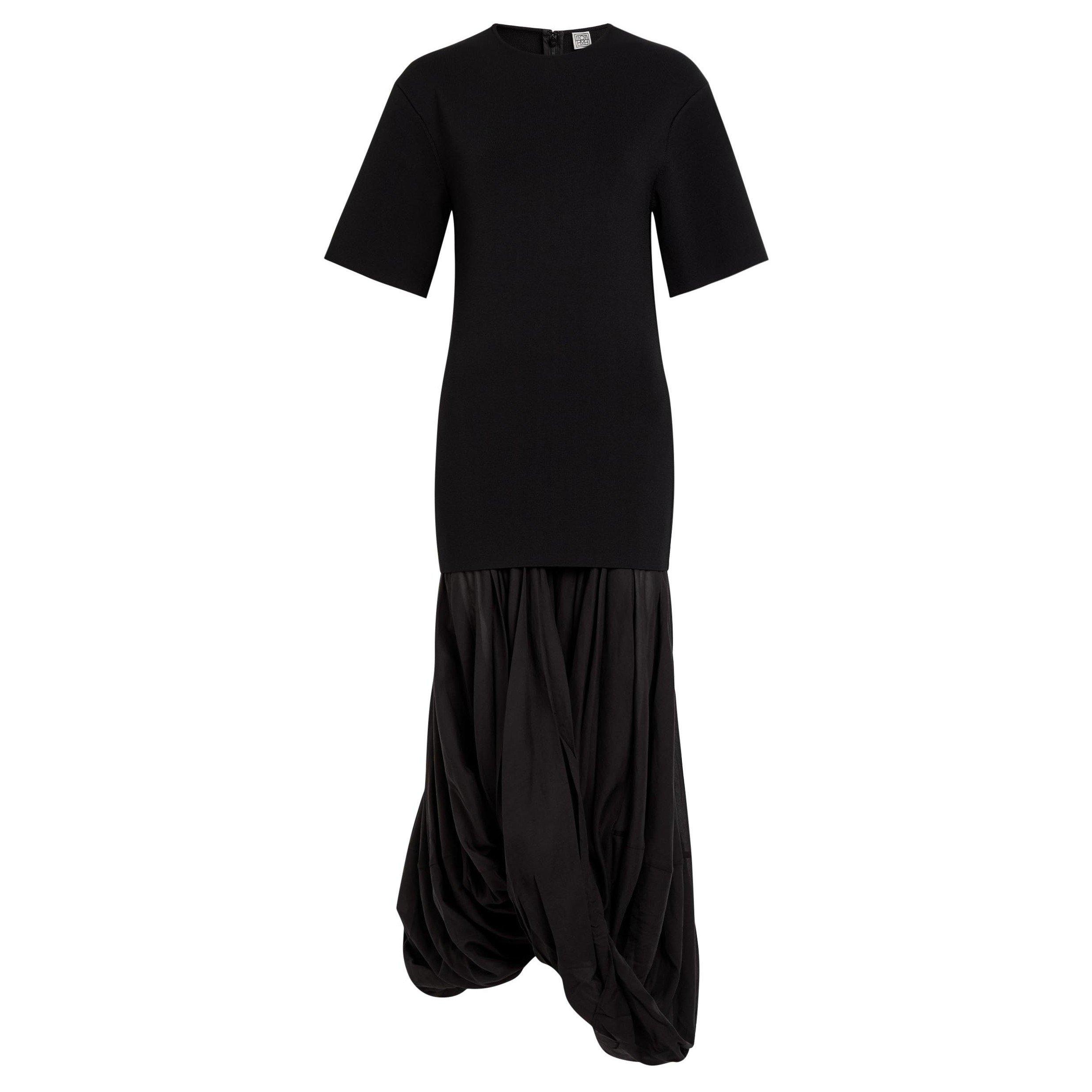 BLACK - Toteme - COCOON TIE DRESS