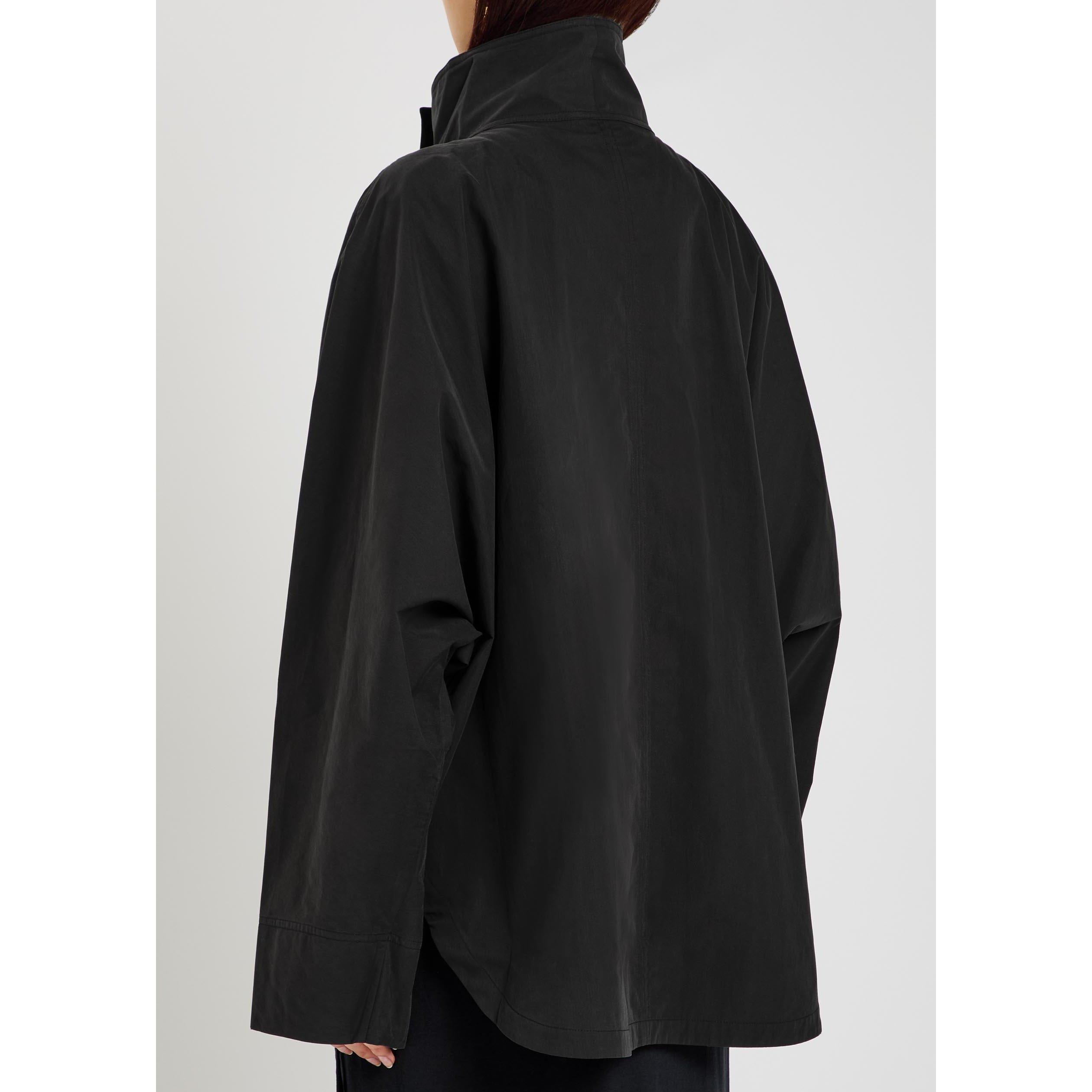 BLACK - Toteme - Women's Parachute Cotton Oversized-Fit Windbreaker - 3