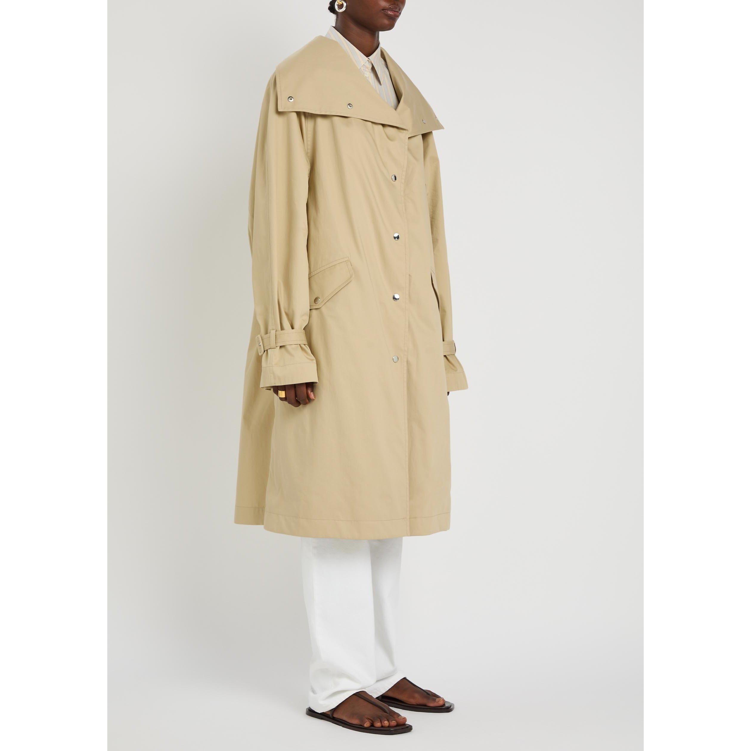 BEIGE - Toteme - Women's Cotton Oversized-Fit Trench Coat - 2