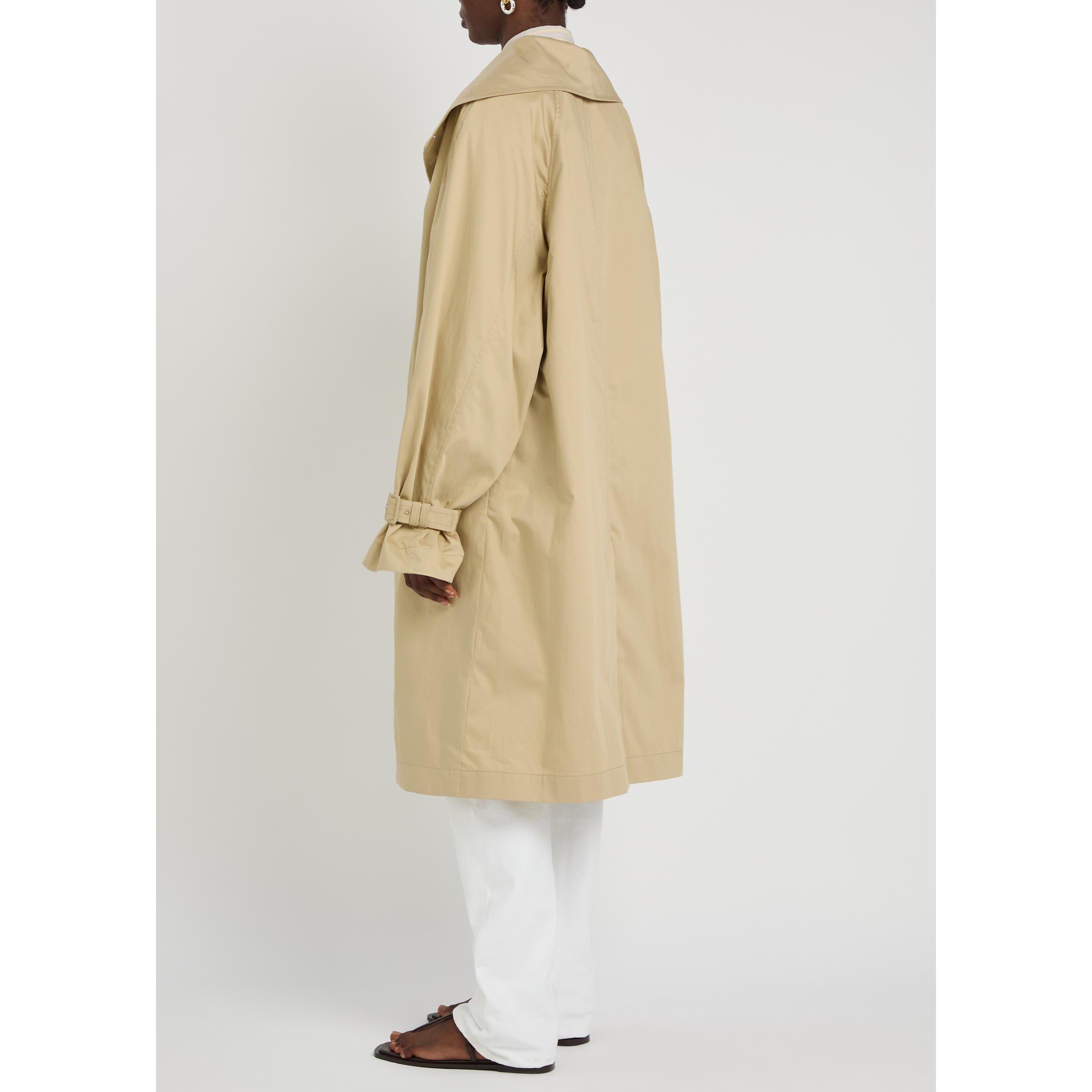 BEIGE - Toteme - Women's Cotton Oversized-Fit Trench Coat - 3