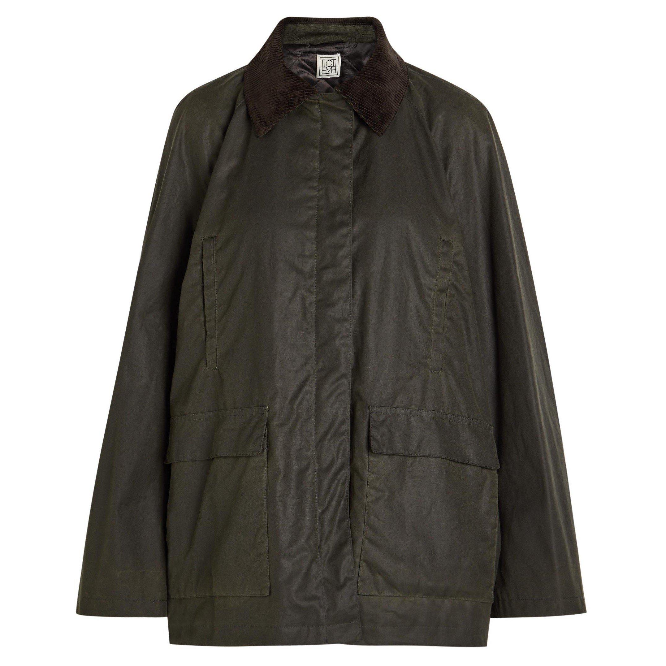 DARK GREEN - Toteme - Women's Country Cotton Wax Jacket - 1