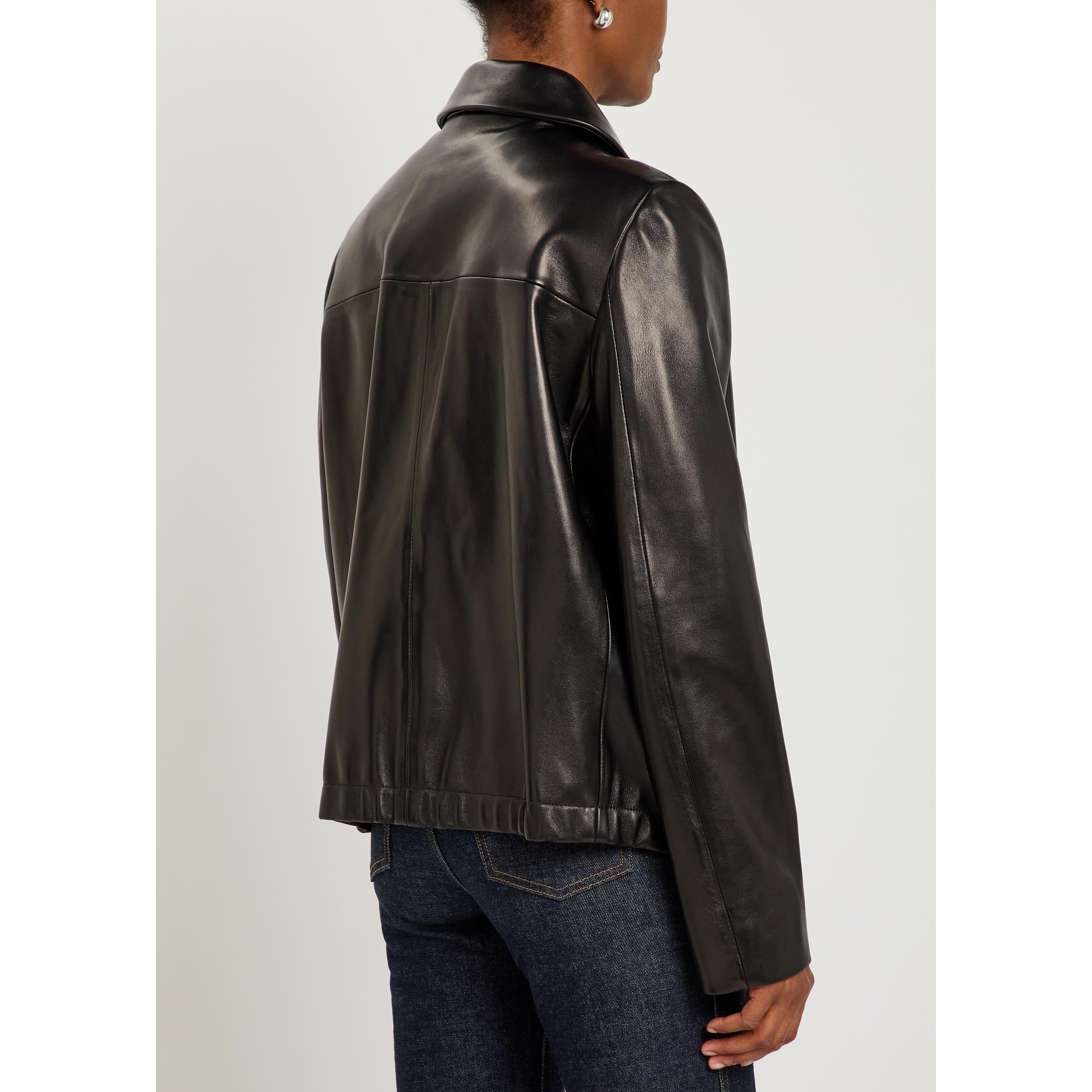 BLACK - Khaite - Women's Jackson Leather Jacket - 3