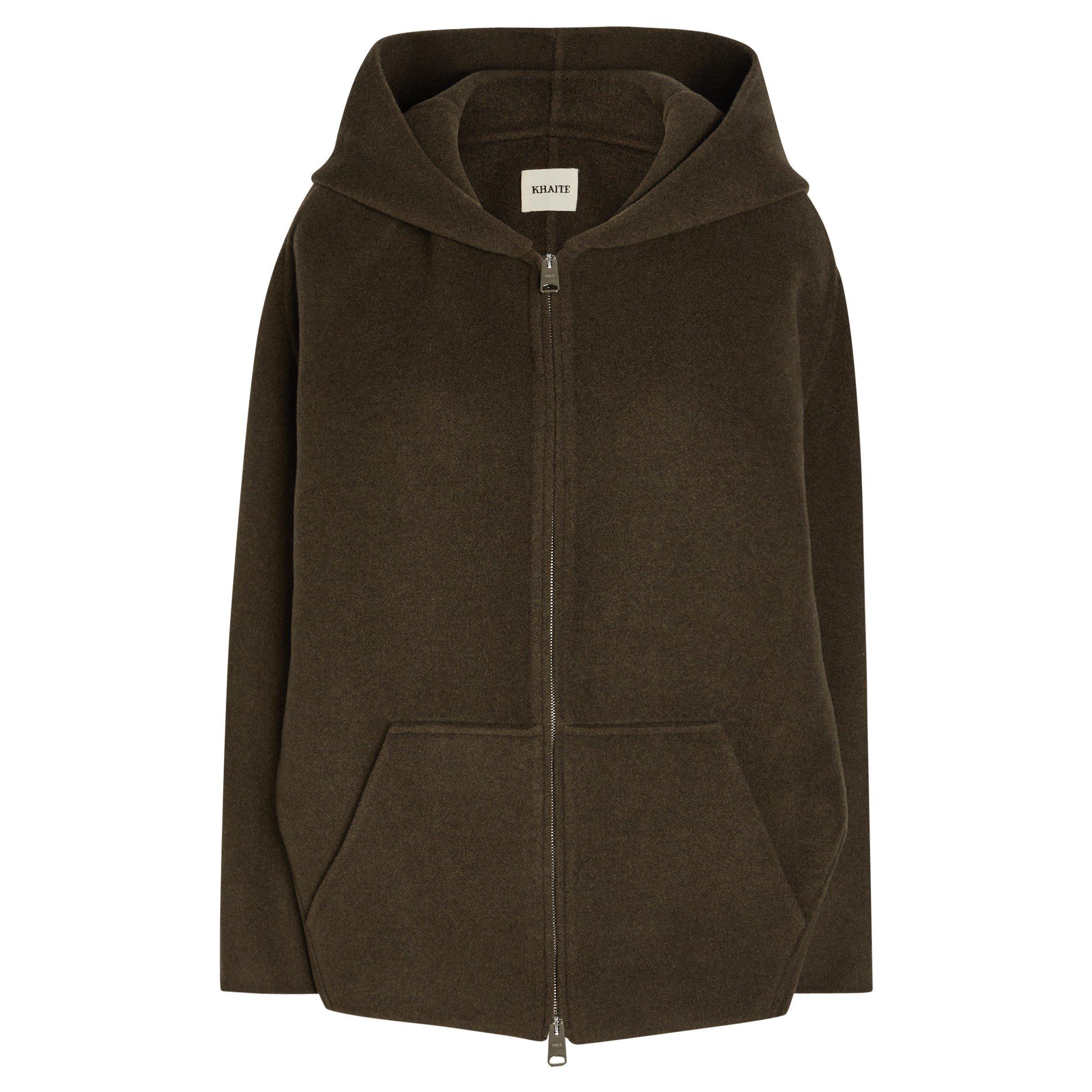KHAKI - Khaite - Women's Dolem Wool Zip Hoodie - 1