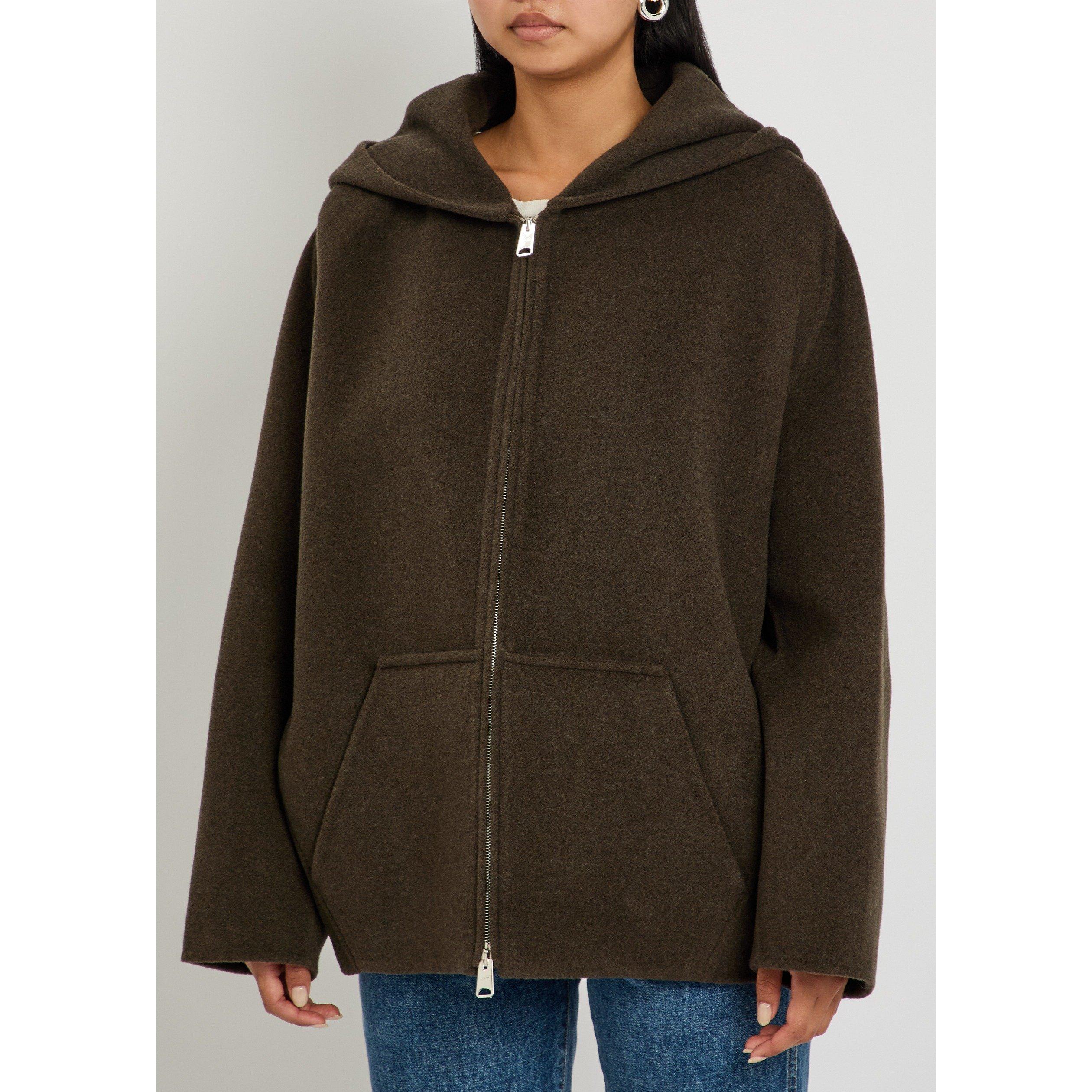 KHAKI - Khaite - Women's Dolem Wool Zip Hoodie - 2