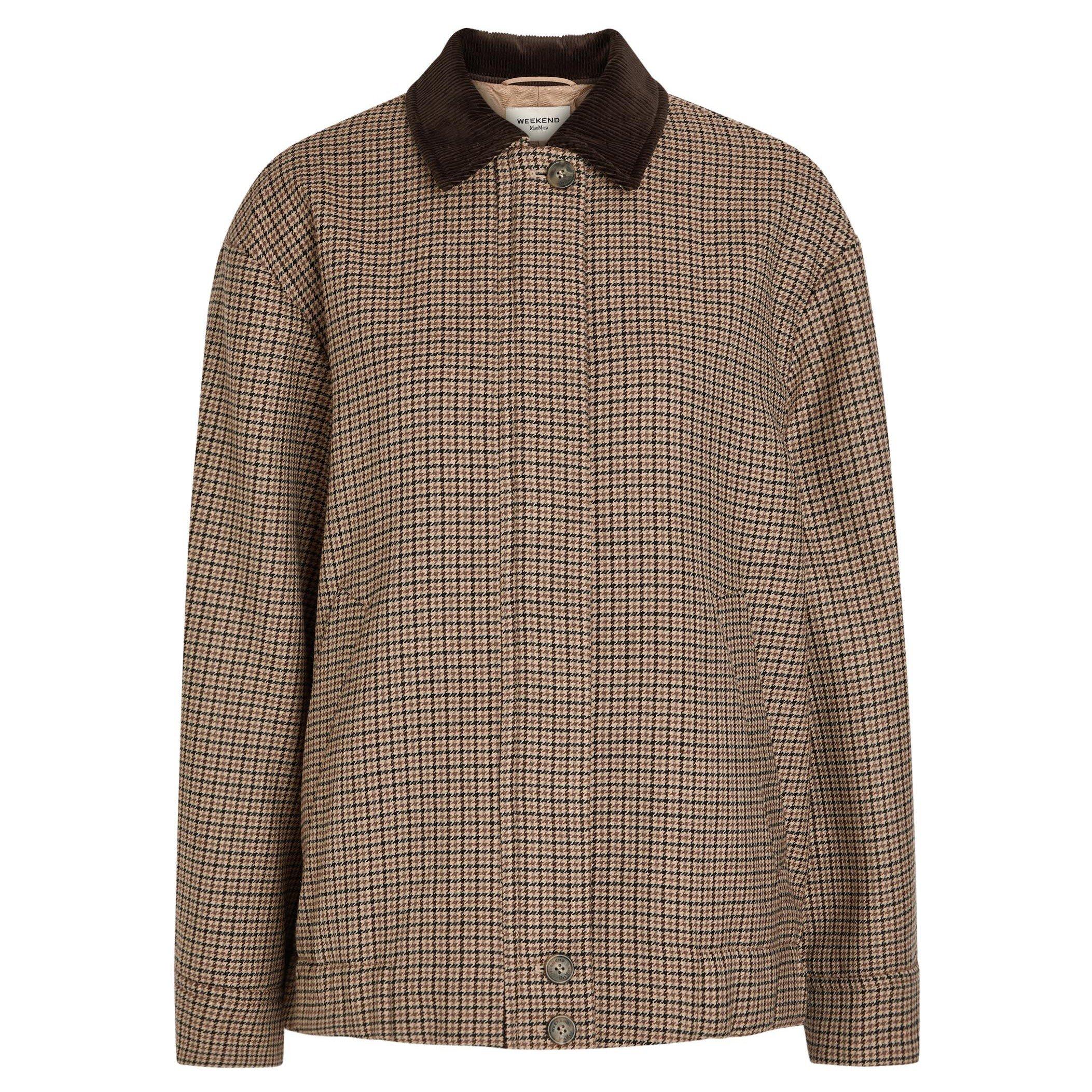BROWN AND OTHER - Weekend Max Mara - Women's Wool Check Barn Jacket - 1