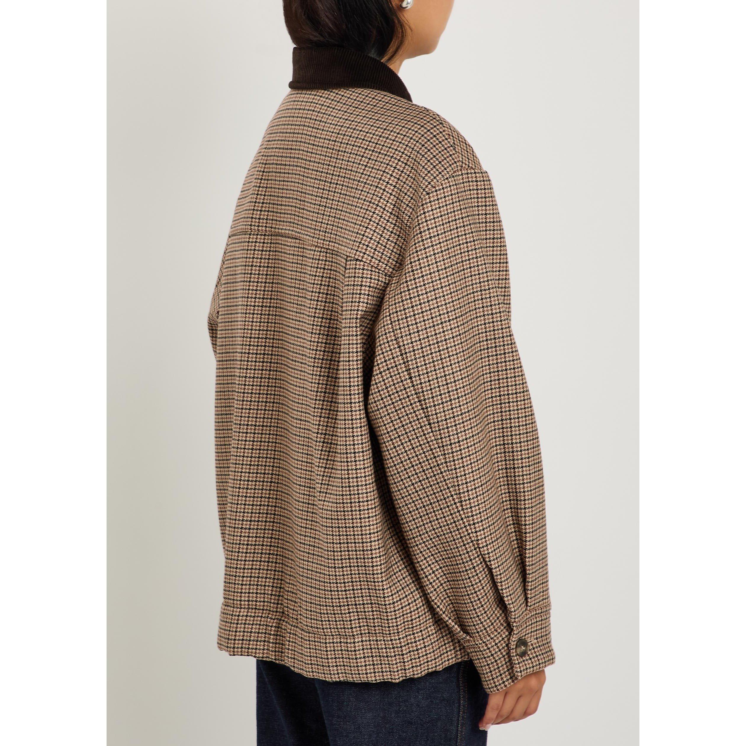 BROWN AND OTHER - Weekend Max Mara - Women's Wool Check Barn Jacket - 3