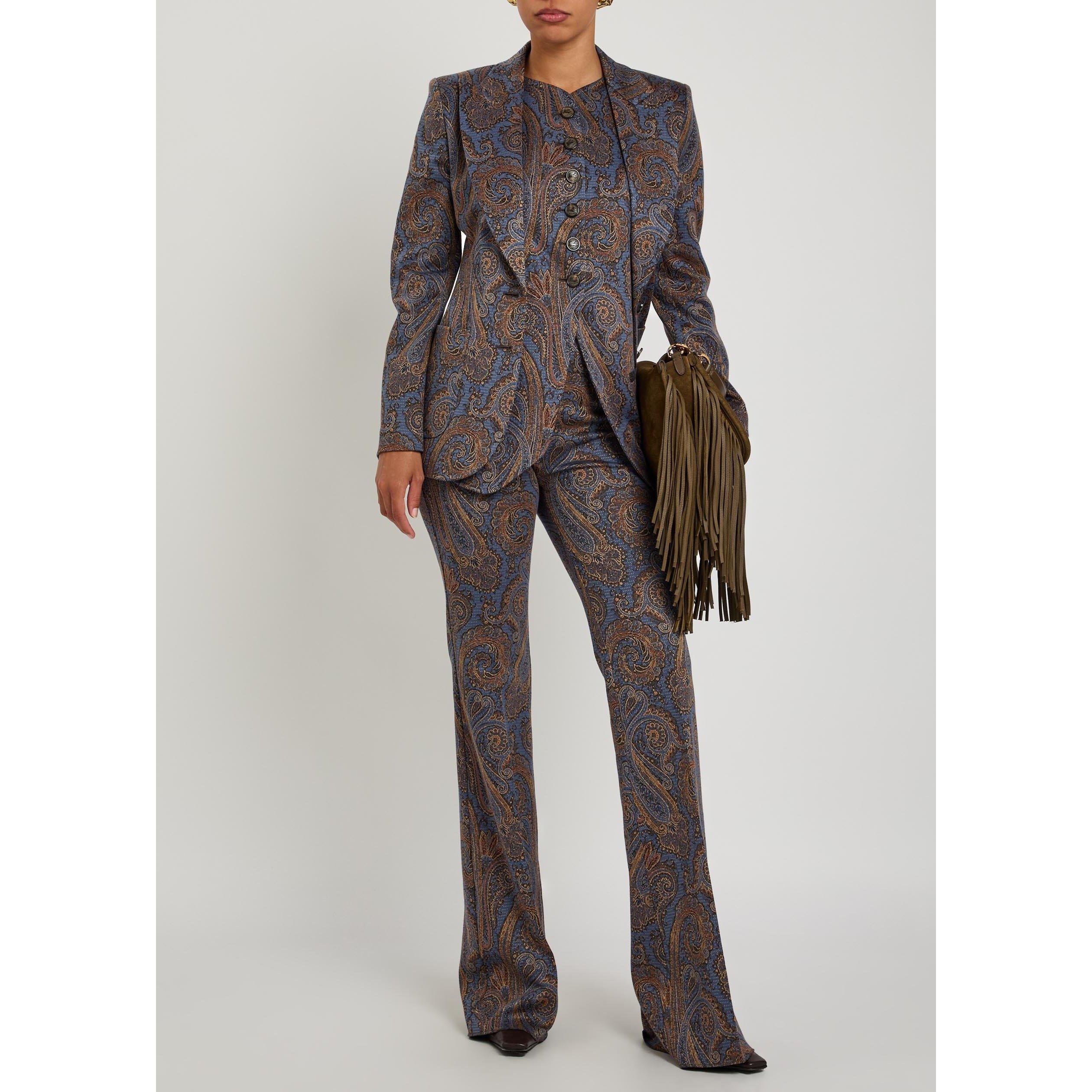 MULTICOLOURED - Etro - Women's A-Line Paisley Cotton Waistcoat - 5