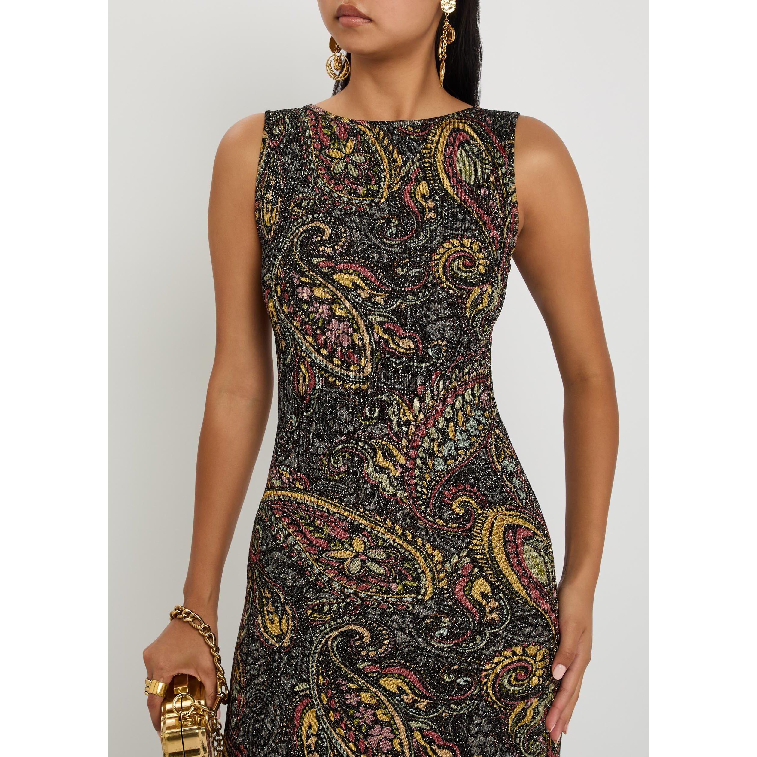 MULTICOLOURED - Etro - Women's Paisley Knitted Jumper Dress - 4