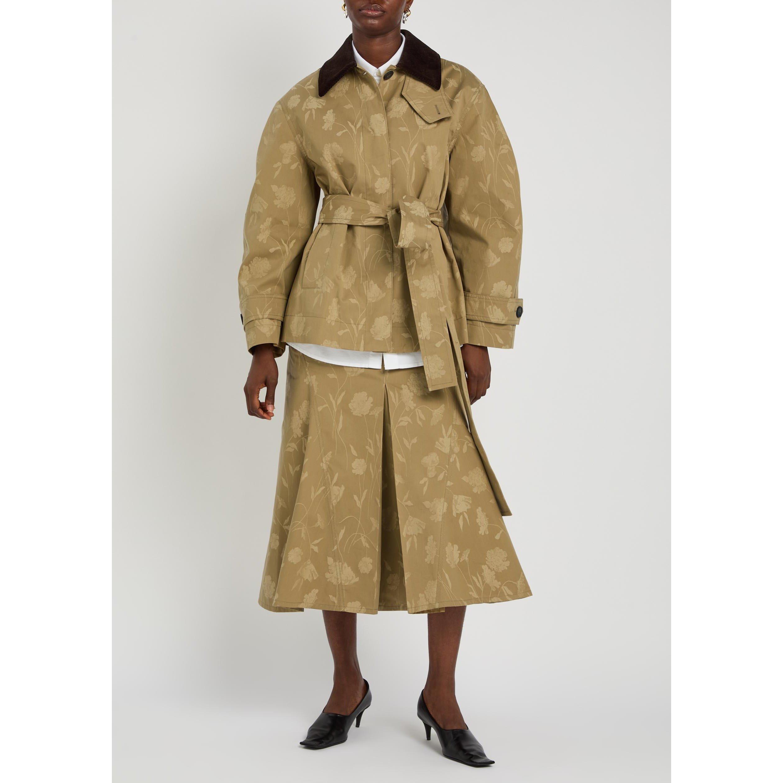 CAMEL - Erdem - POPPY COTTON JACQUARD OVERSIZE - 5