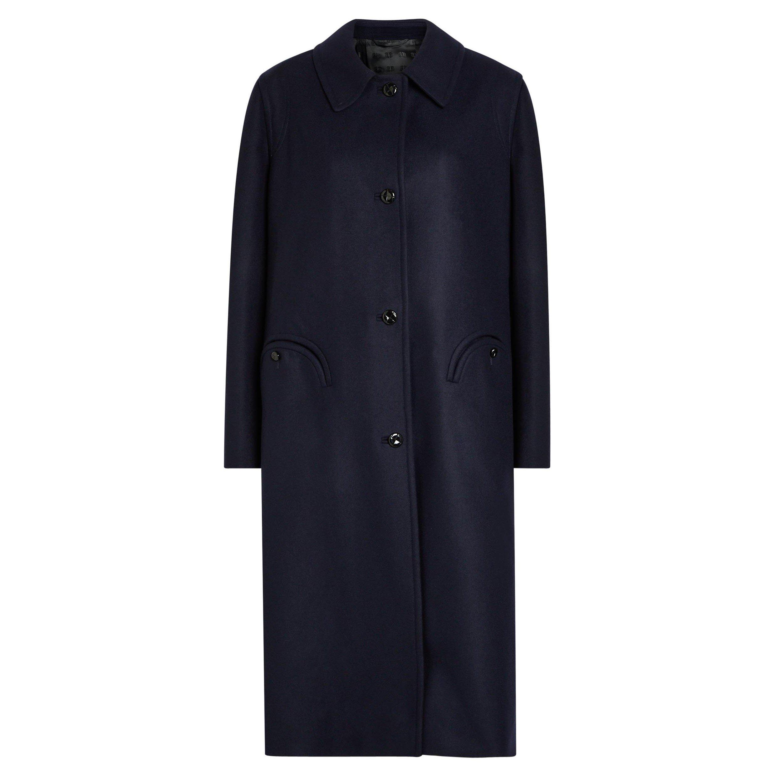 NAVY - Blaze Milano - Women's Nitak Woolly Oversized-Fit Trench Coat - 1
