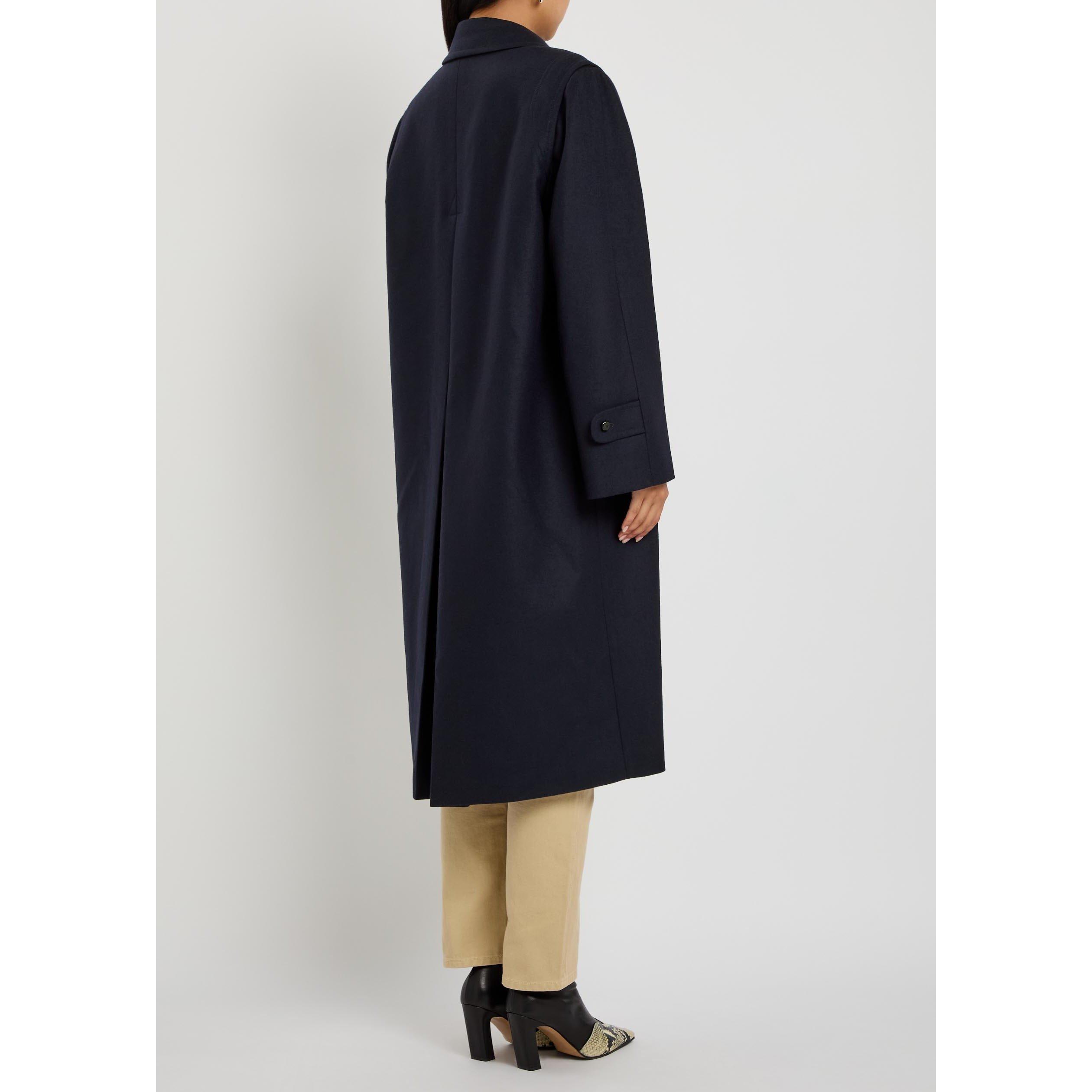 NAVY - Blaze Milano - Women's Nitak Woolly Oversized-Fit Trench Coat - 3