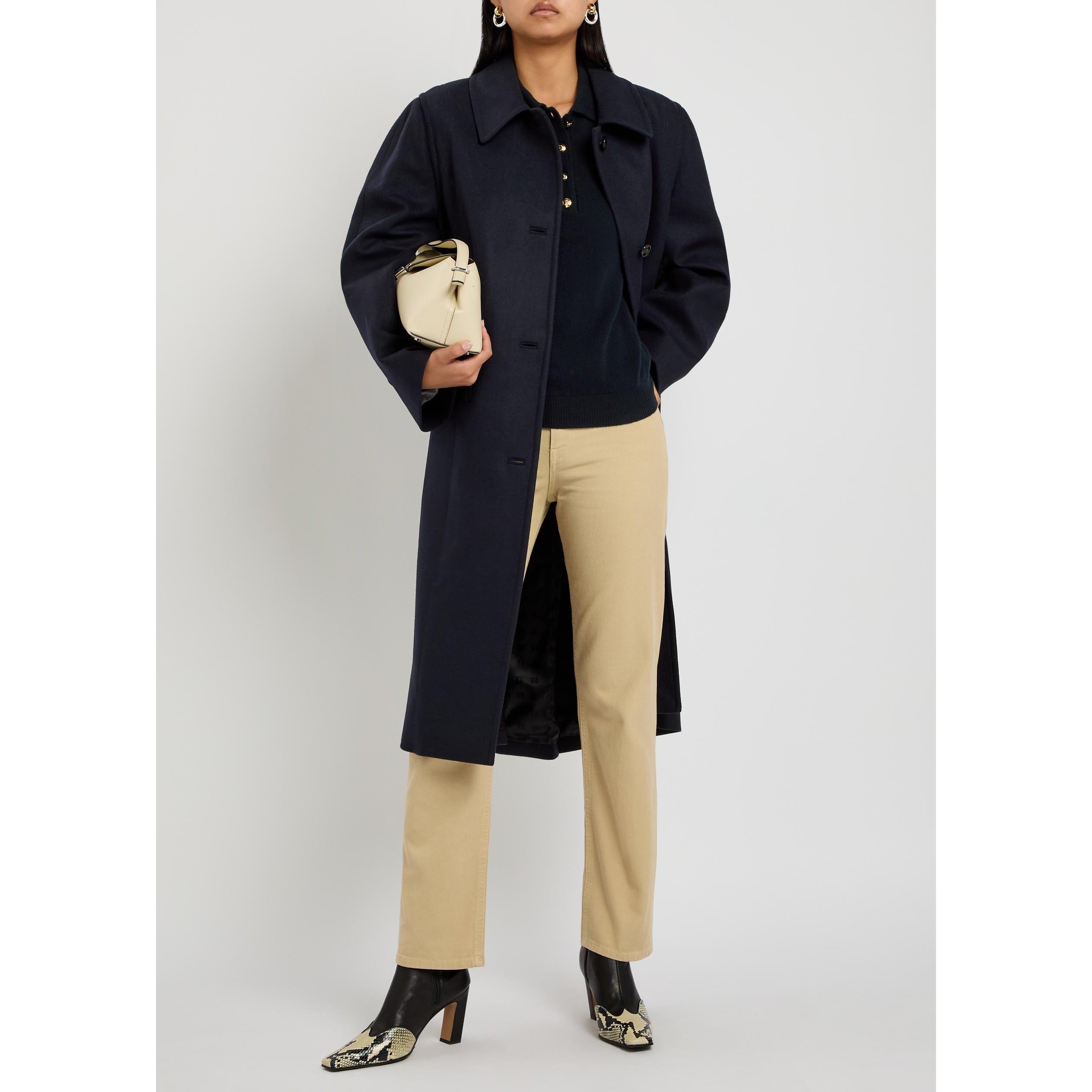 NAVY - Blaze Milano - Women's Nitak Woolly Oversized-Fit Trench Coat - 5