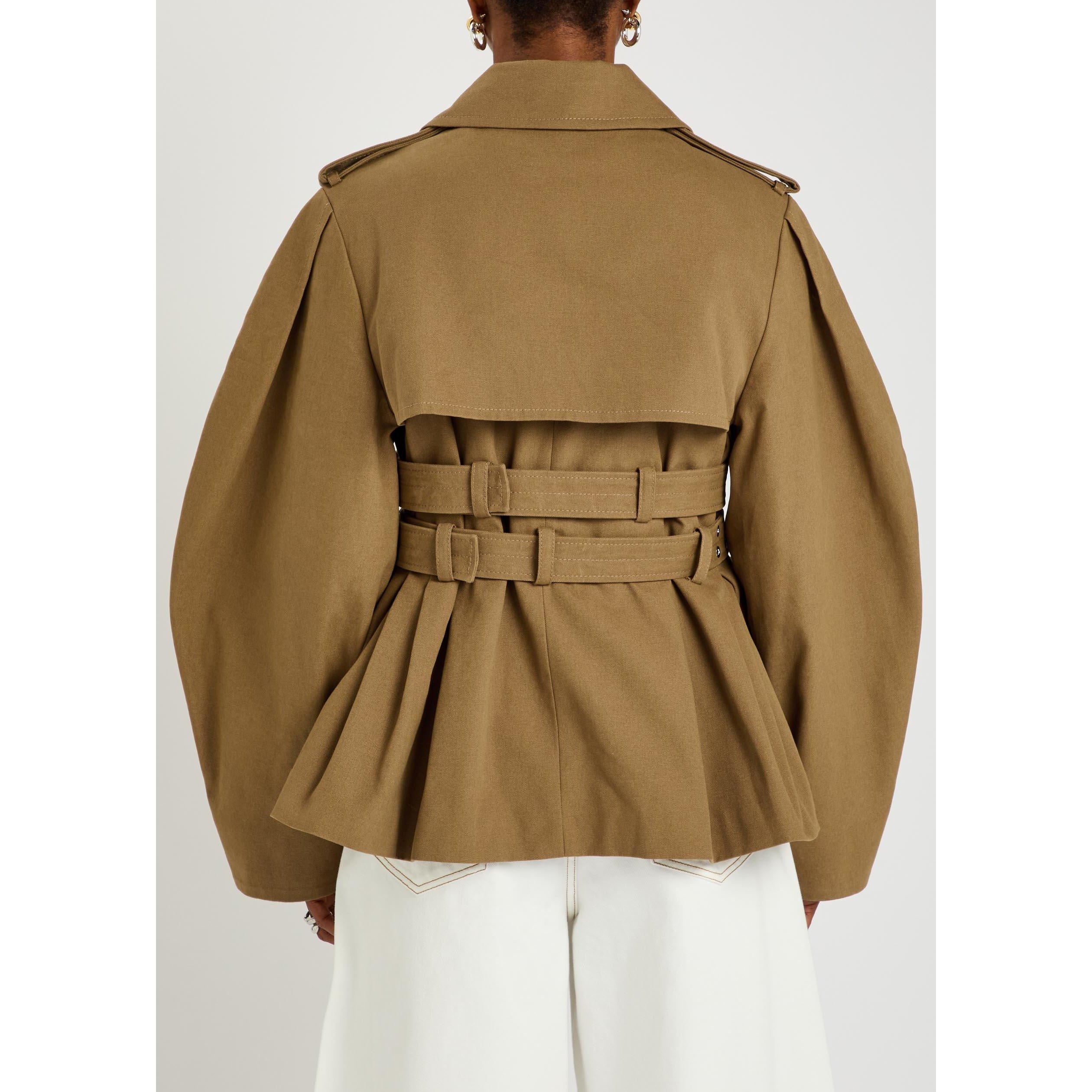 LIGHT BROWN - Ganni - JKT Workwear Peplum Jacket - 3