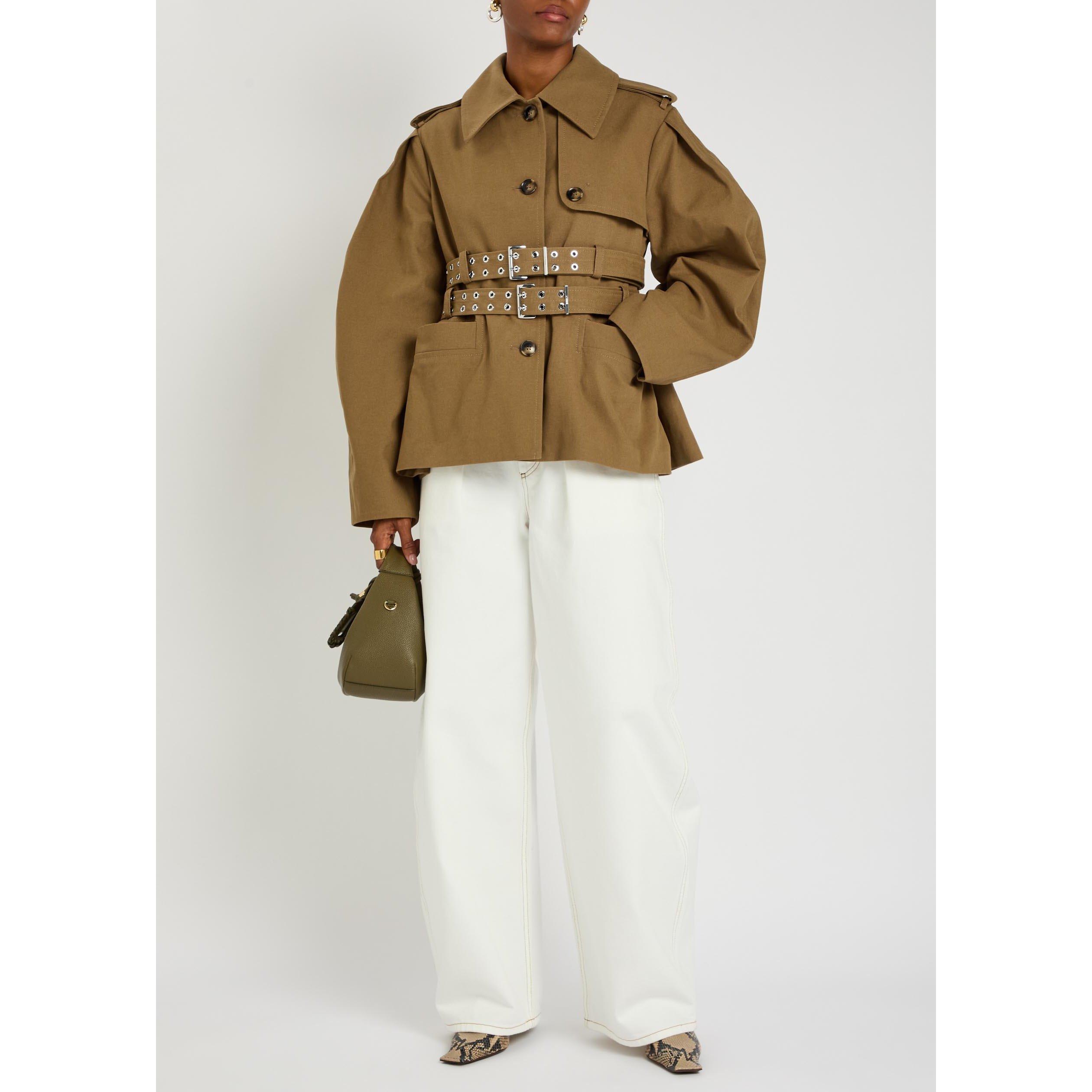 LIGHT BROWN - Ganni - JKT Workwear Peplum Jacket - 5