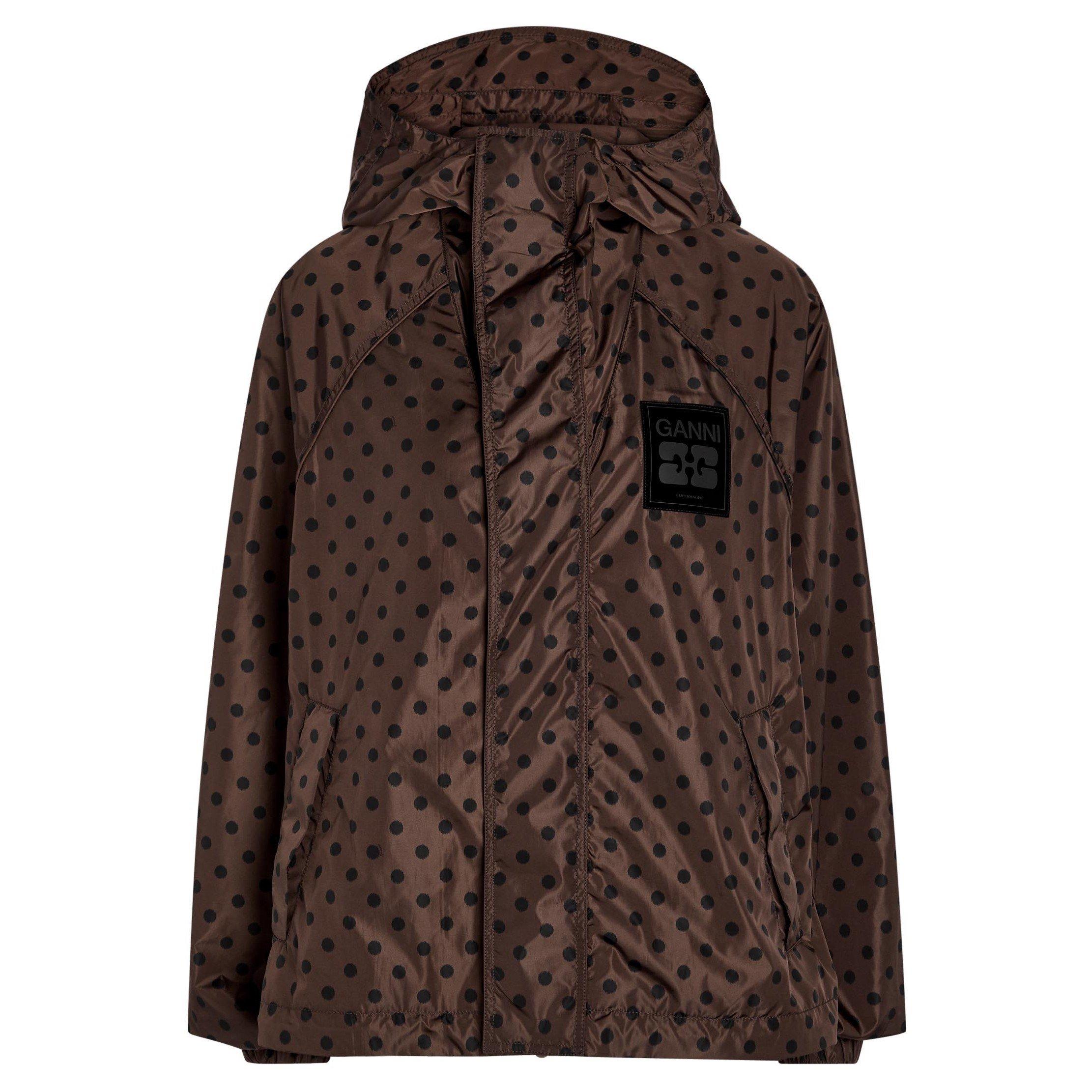 BROWN - Ganni - JKT Printed Flyweight Jac