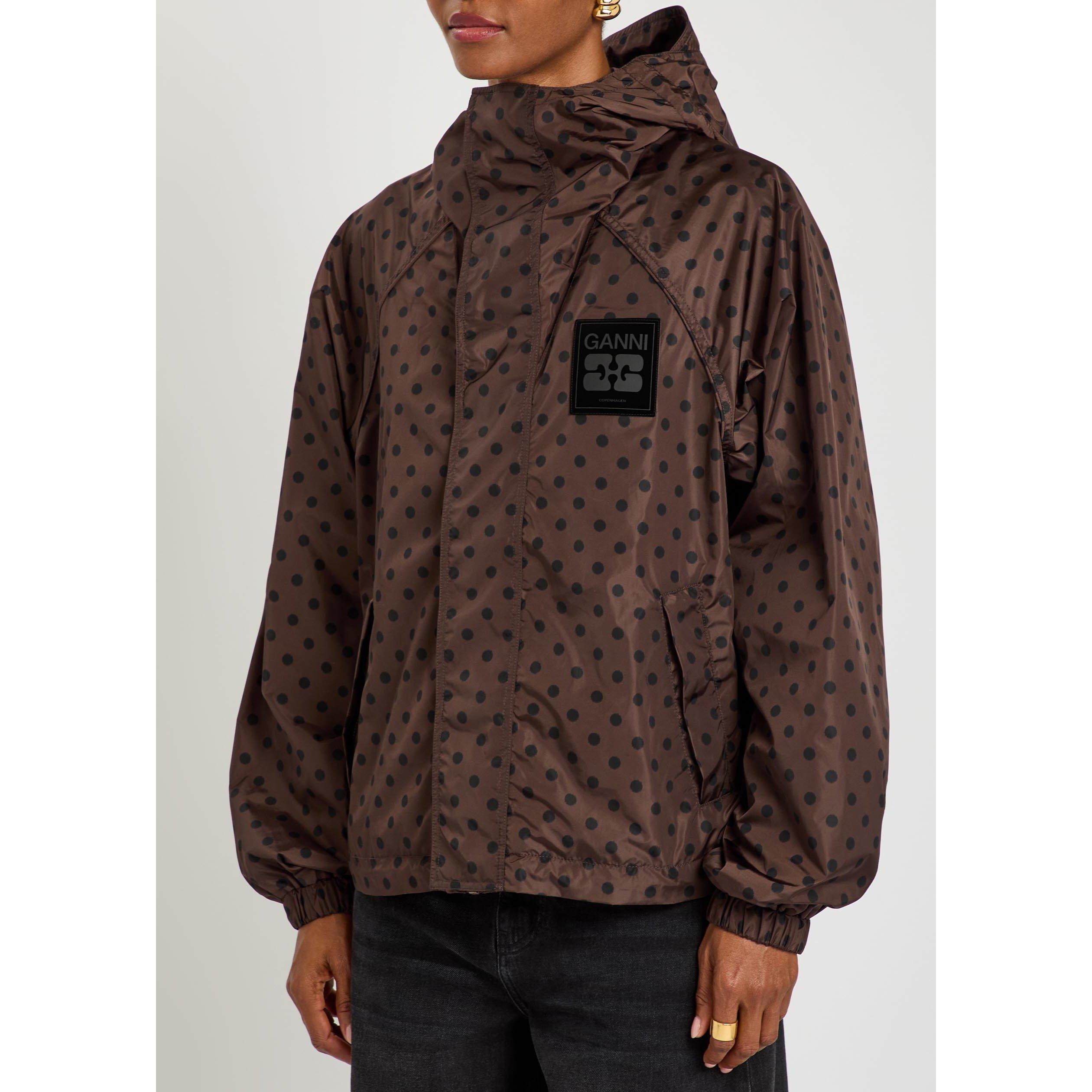 BROWN - Ganni - JKT Printed Flyweight Jacket - 2