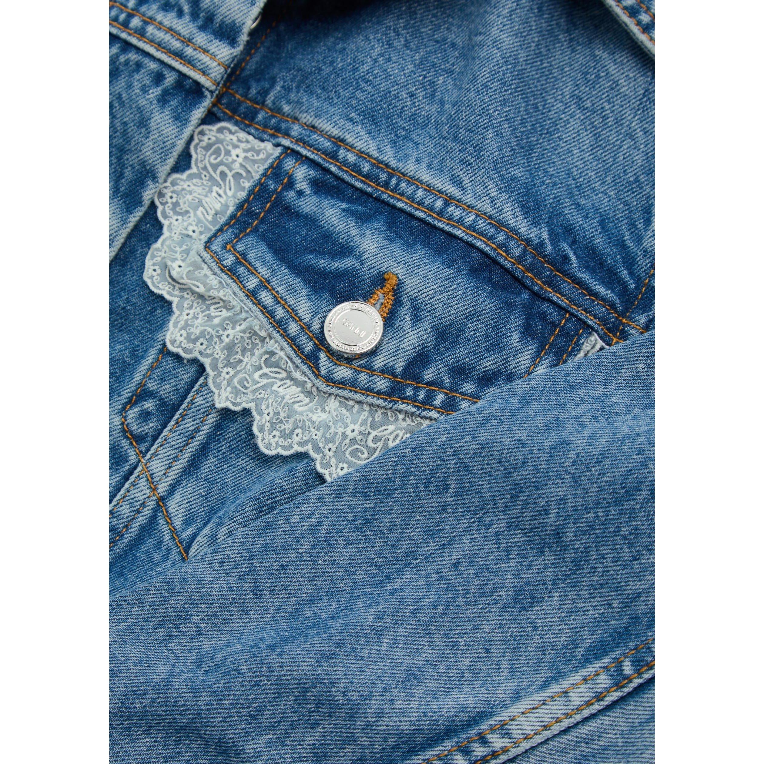 DARK BLUE - Ganni - JKT Rigid Denim Lace Jacket - 4