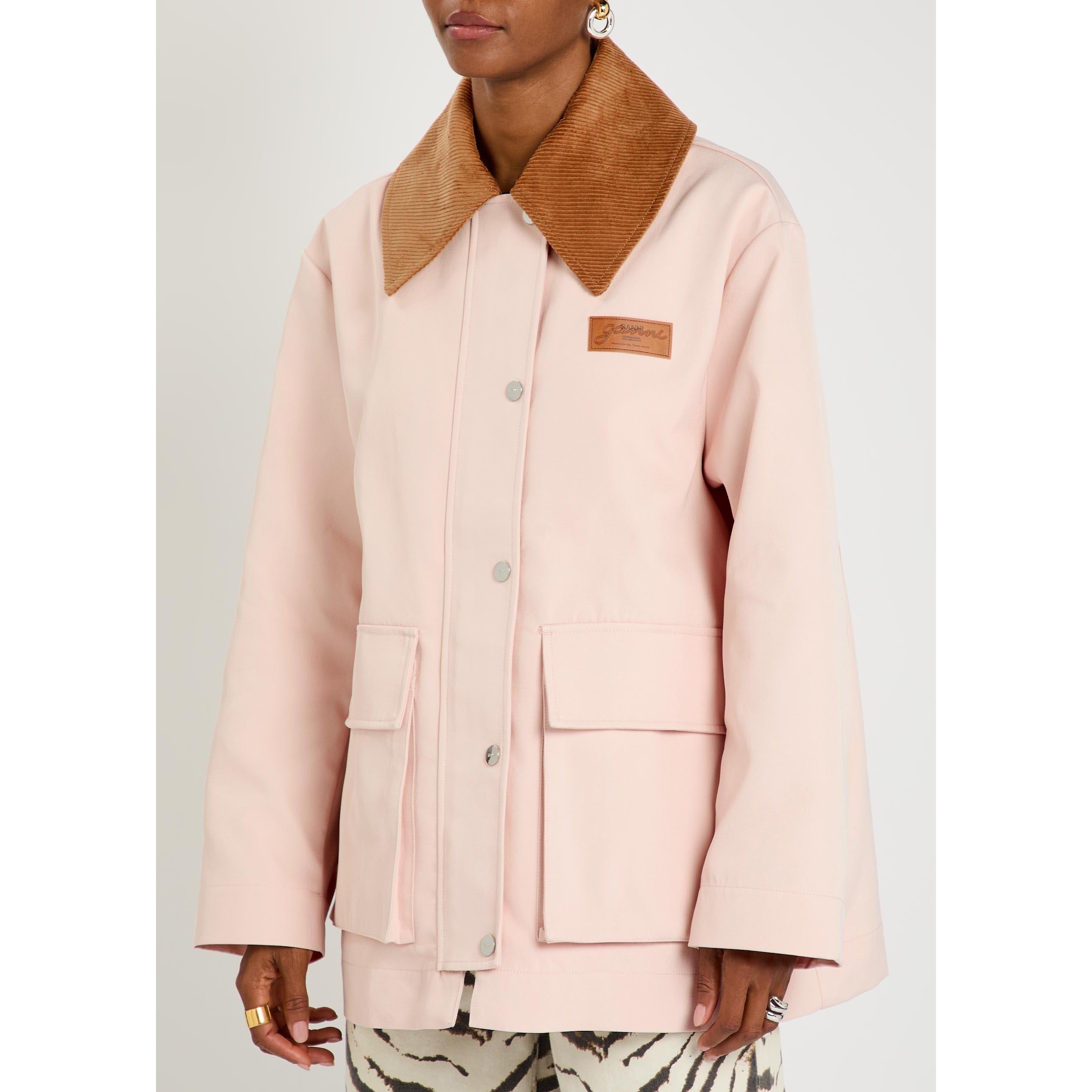 LIGHT PINK - Ganni - Women's Heavy Twill Barn Jacket - 2