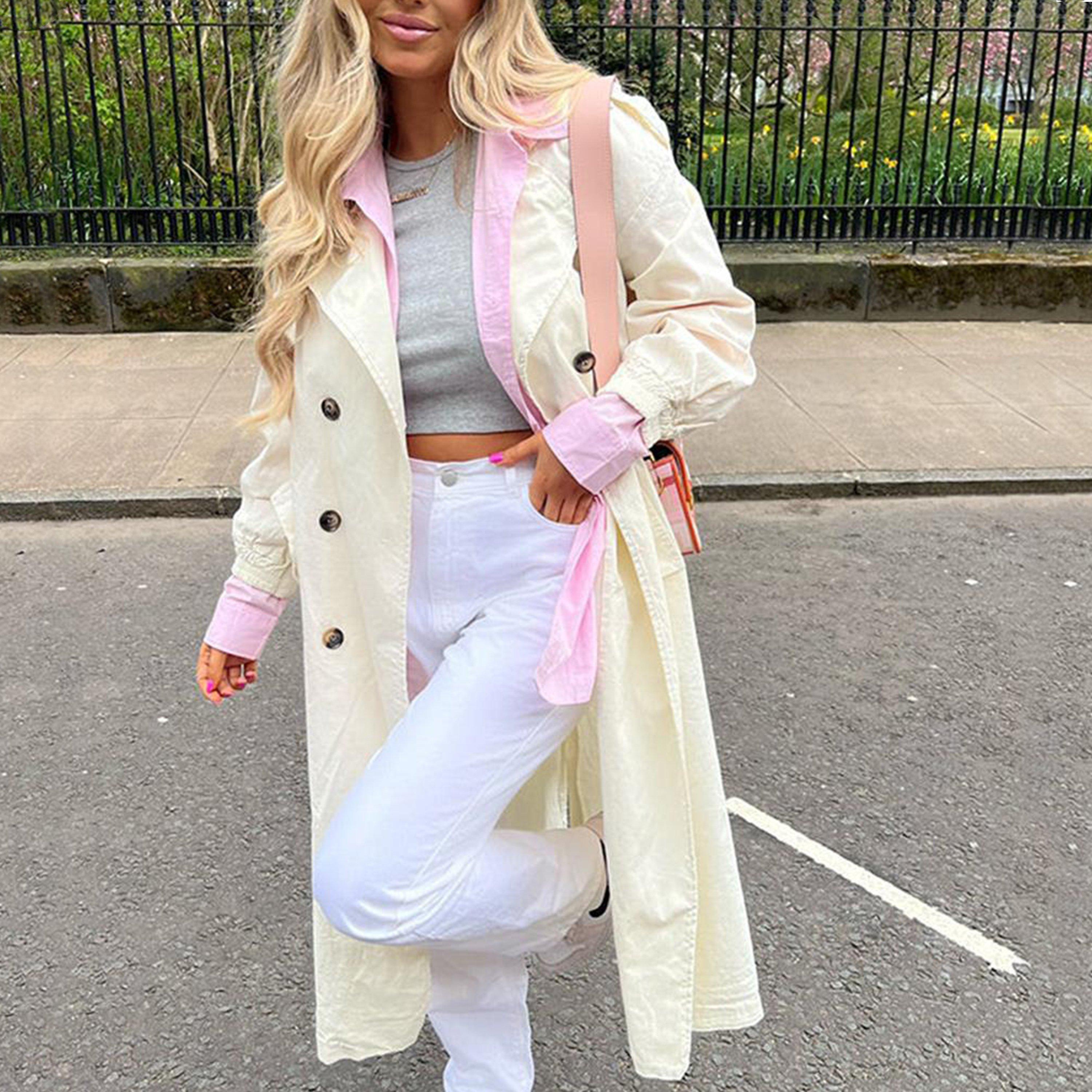 I Saw It First ISAWITFIRST Maxi Trench Coat With Self Tie Belt