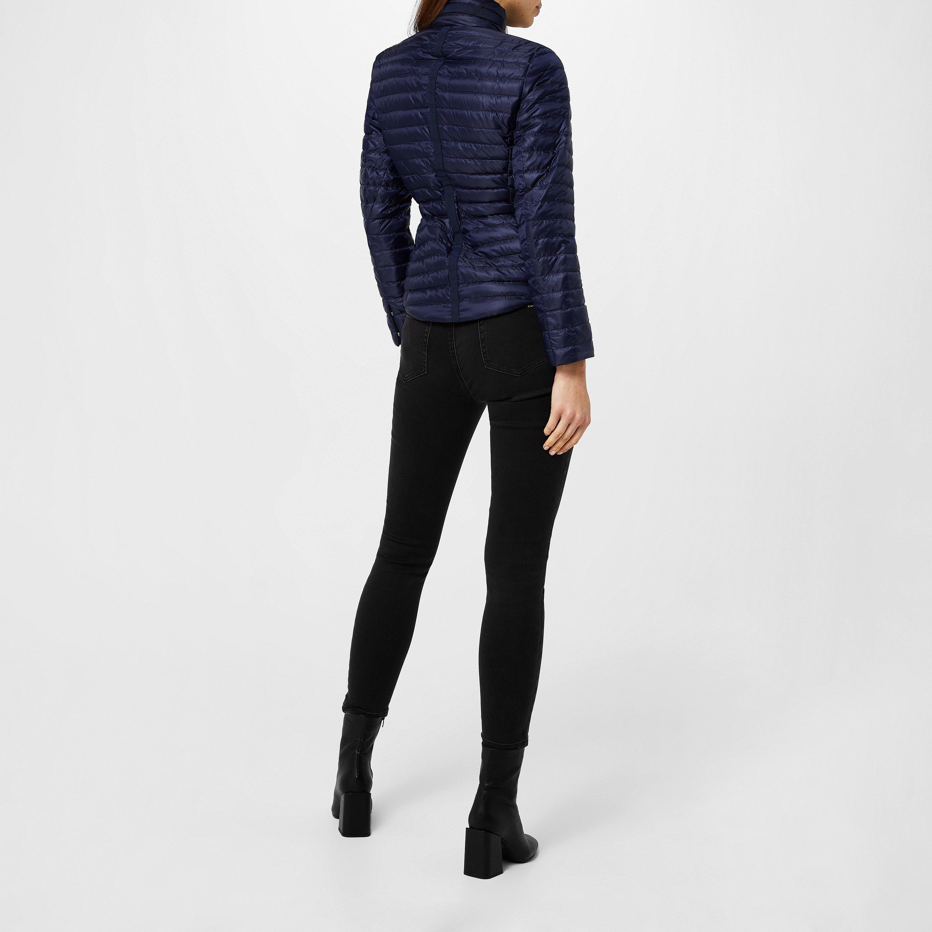 True Navy 456 - MICHAEL Michael Kors - Women's Belted Padded Water Resistant Down Short Puffer Jacket - 3