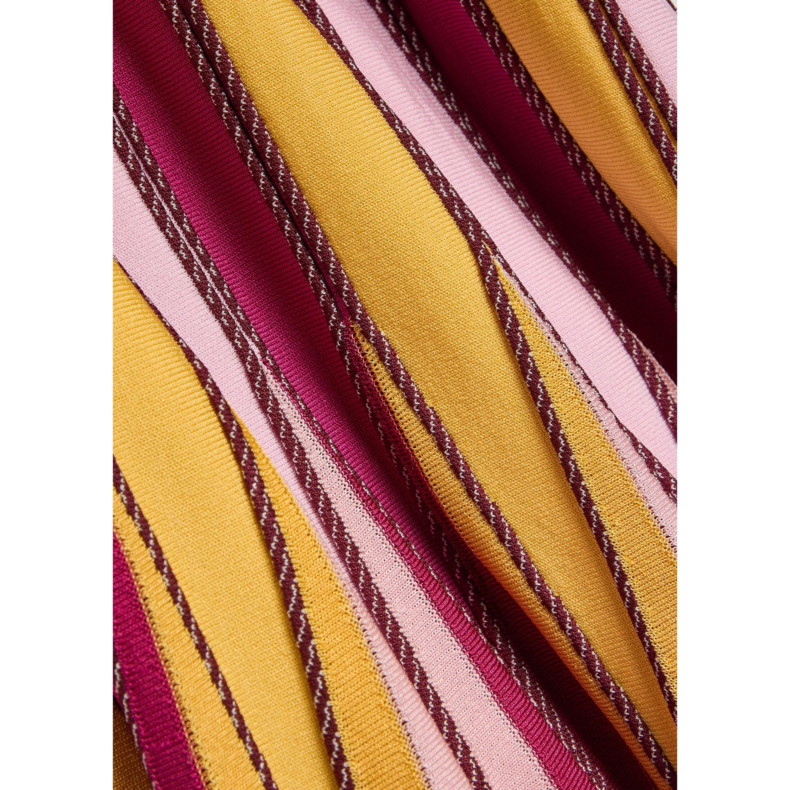 MULTICOLOURED - Jonathan Simkhai - Women's Soleil Striped Pleated Midi Knitted Dress - 5