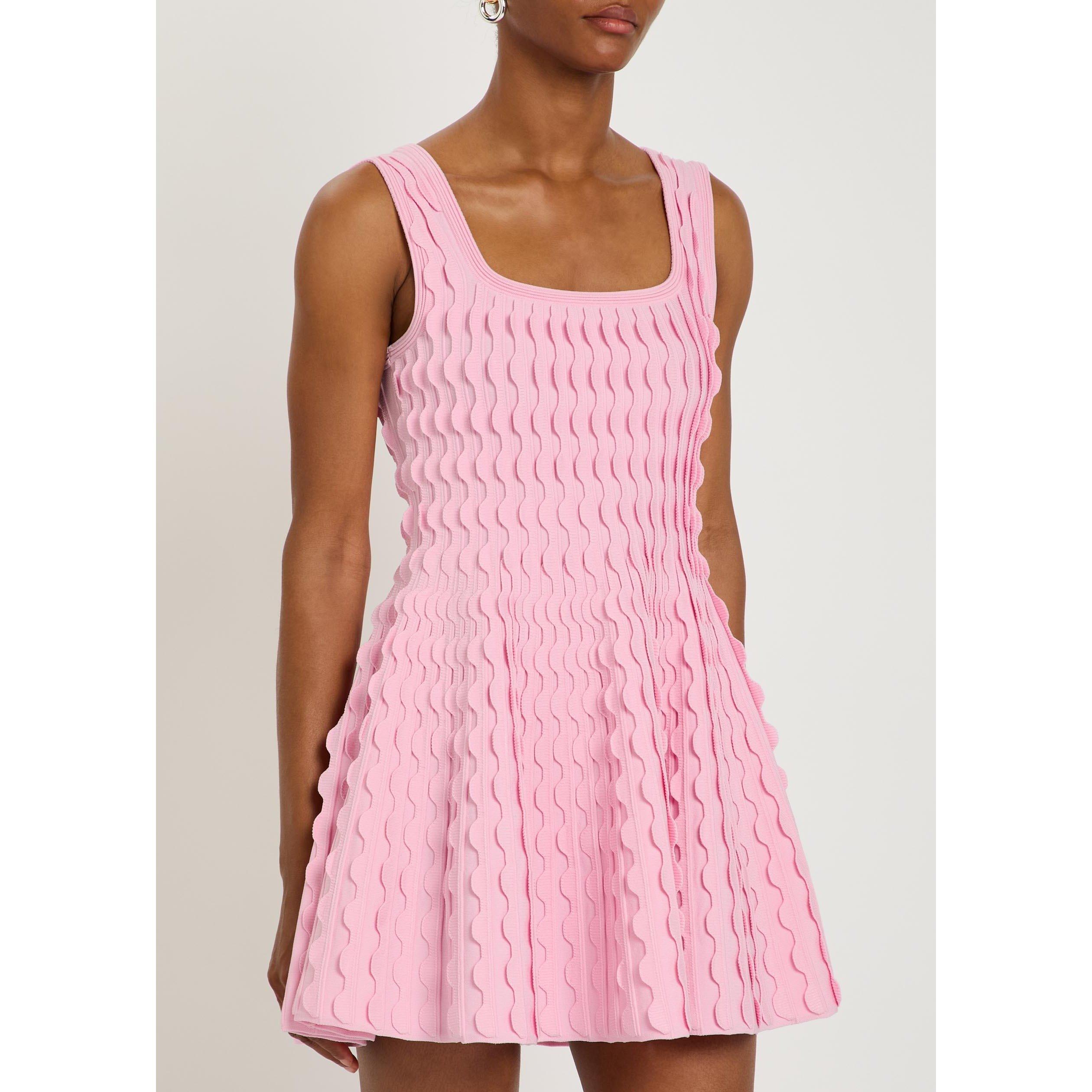 PINK - Simkhai - SD VANNA SCALLOPED KNIT DRESS - 2