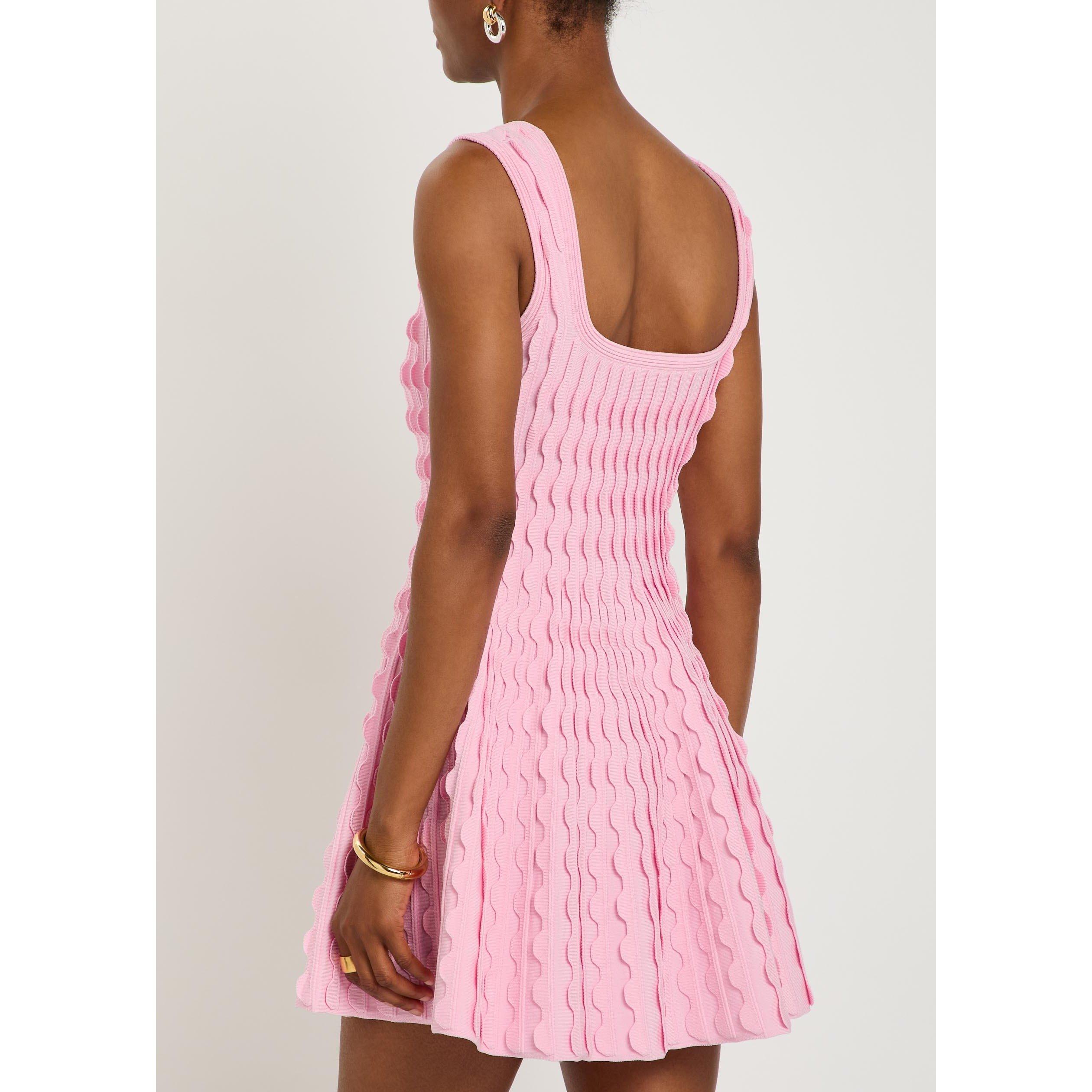 PINK - Simkhai - SD VANNA SCALLOPED KNIT DRESS - 3