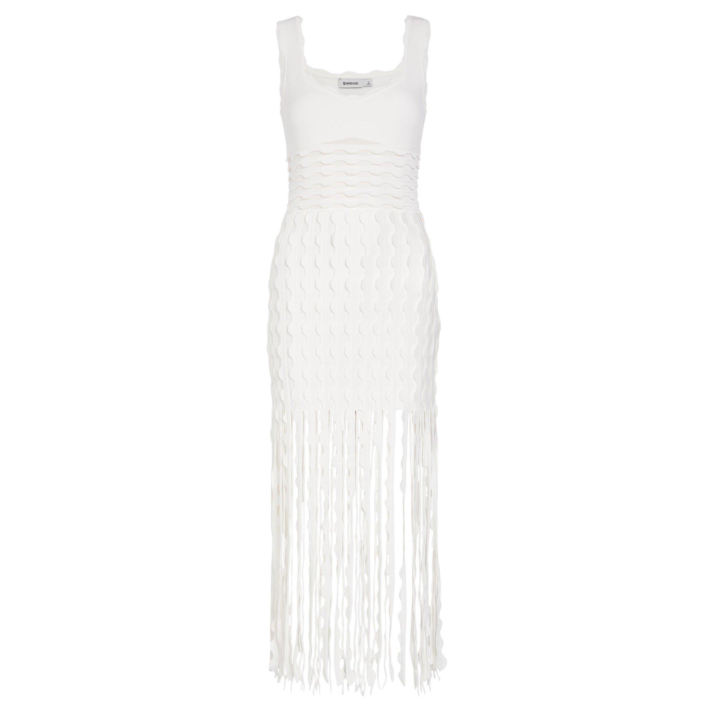 IVORY - Jonathan Simkhai - LD BRIONNE KNIT MIDI DRESS - 1