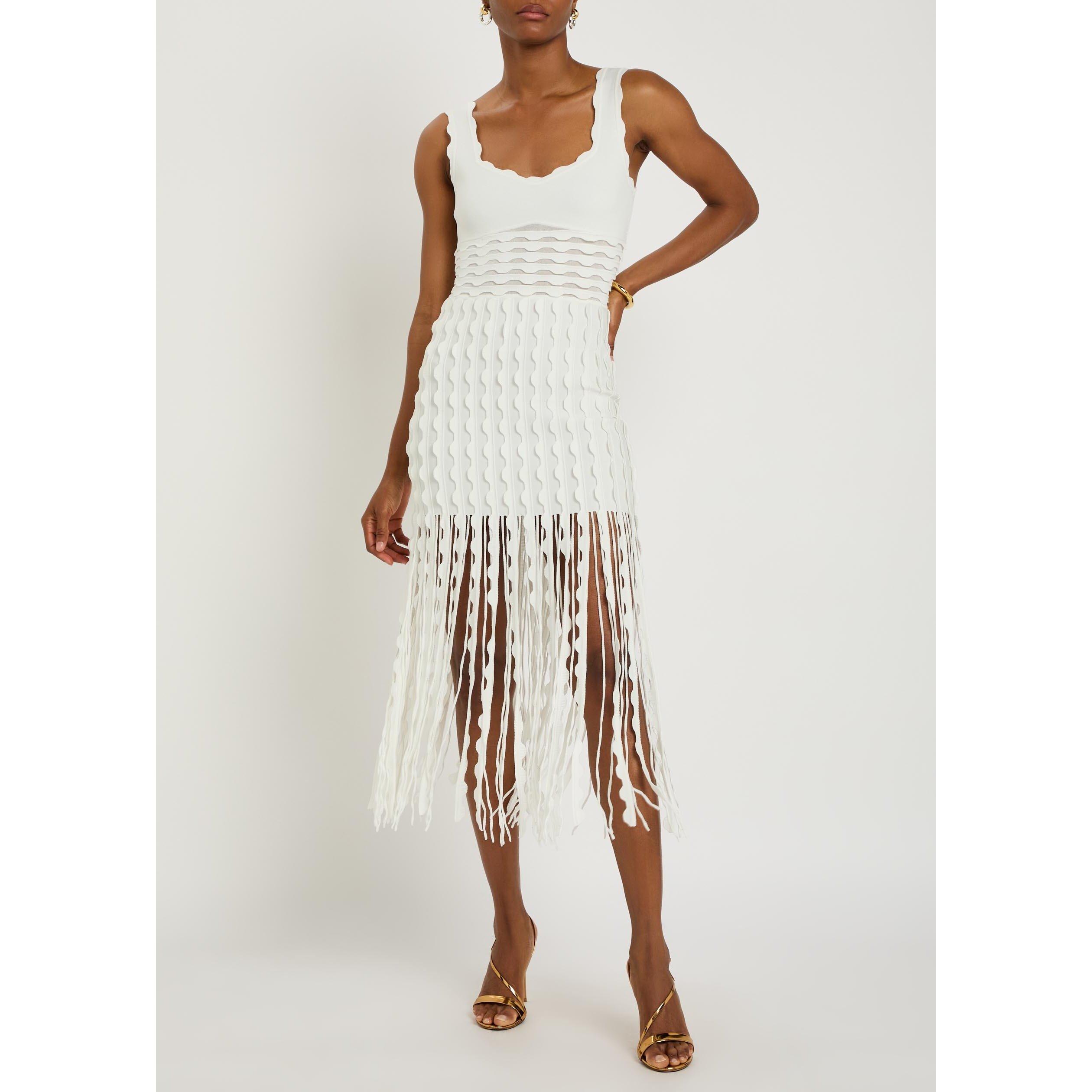 IVORY - Jonathan Simkhai - LD BRIONNE KNIT MIDI DRESS - 5