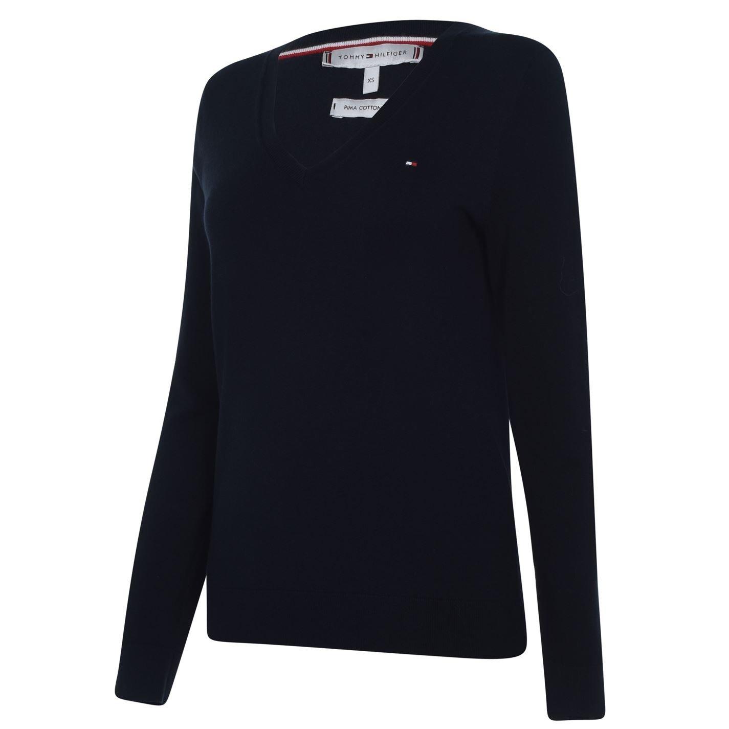 CORE NAVY 403 - Tommy Hilfiger - Heritage V Neck Sweater - 1