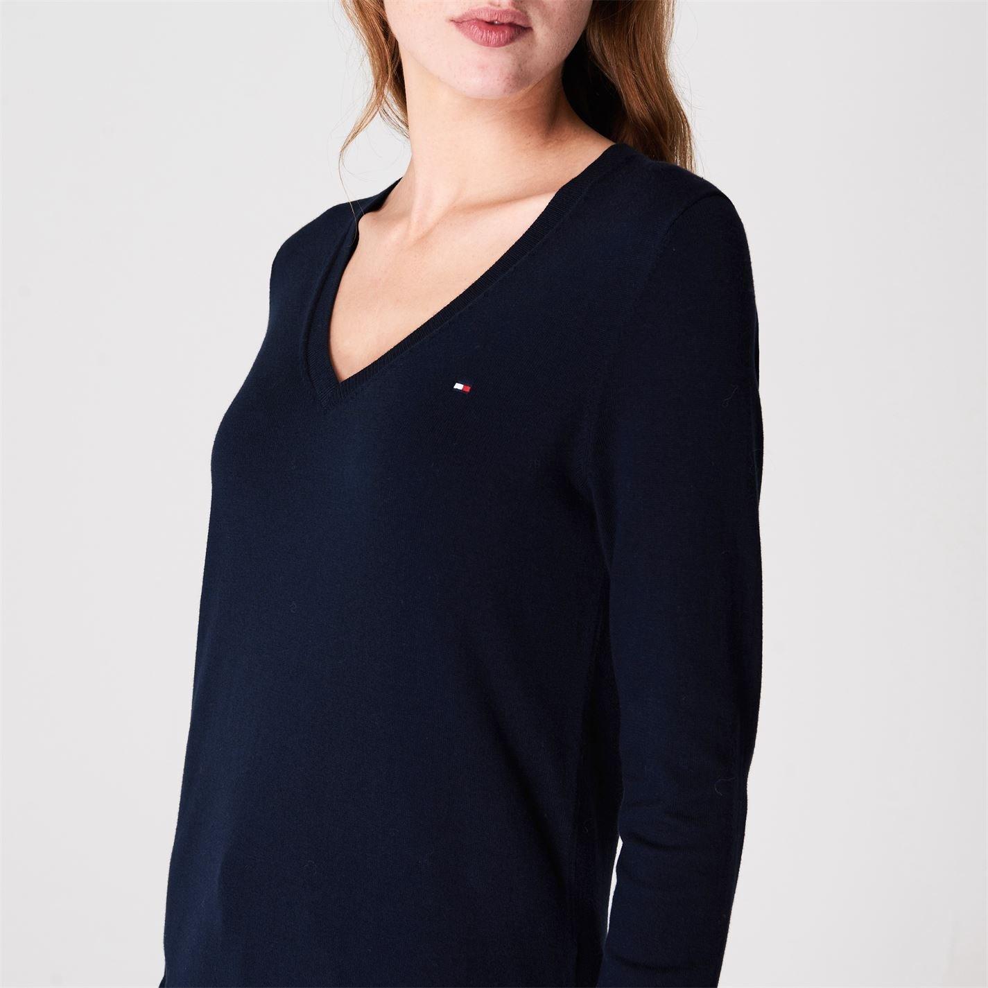 CORE NAVY 403 - Tommy Hilfiger - Heritage V Neck Sweater - 3