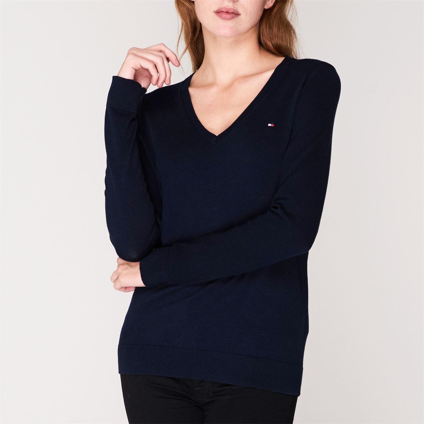 CORE NAVY 403 - Tommy Hilfiger - Heritage V Neck Sweater - 5