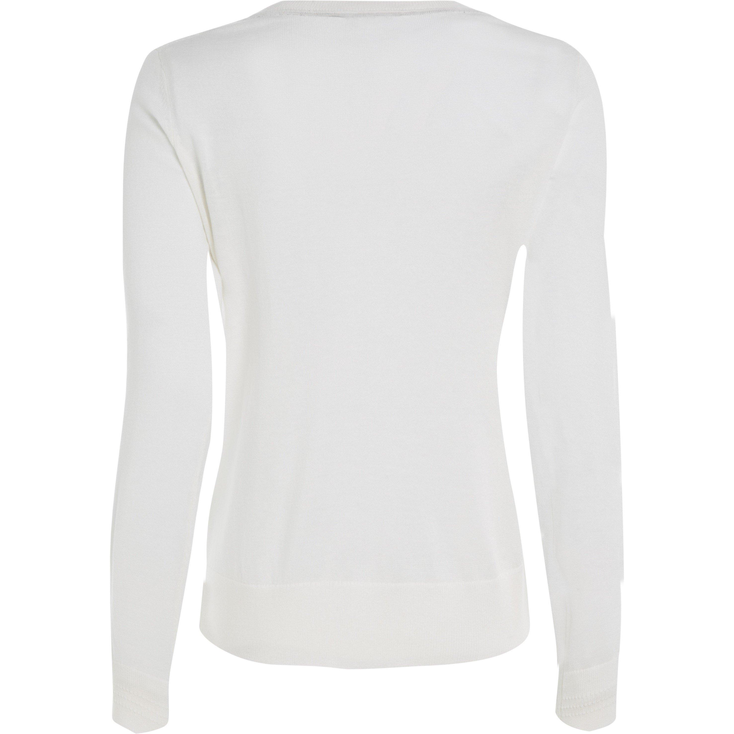 Ecru YBL - Tommy Hilfiger - Heritage V Neck Sweater - 2