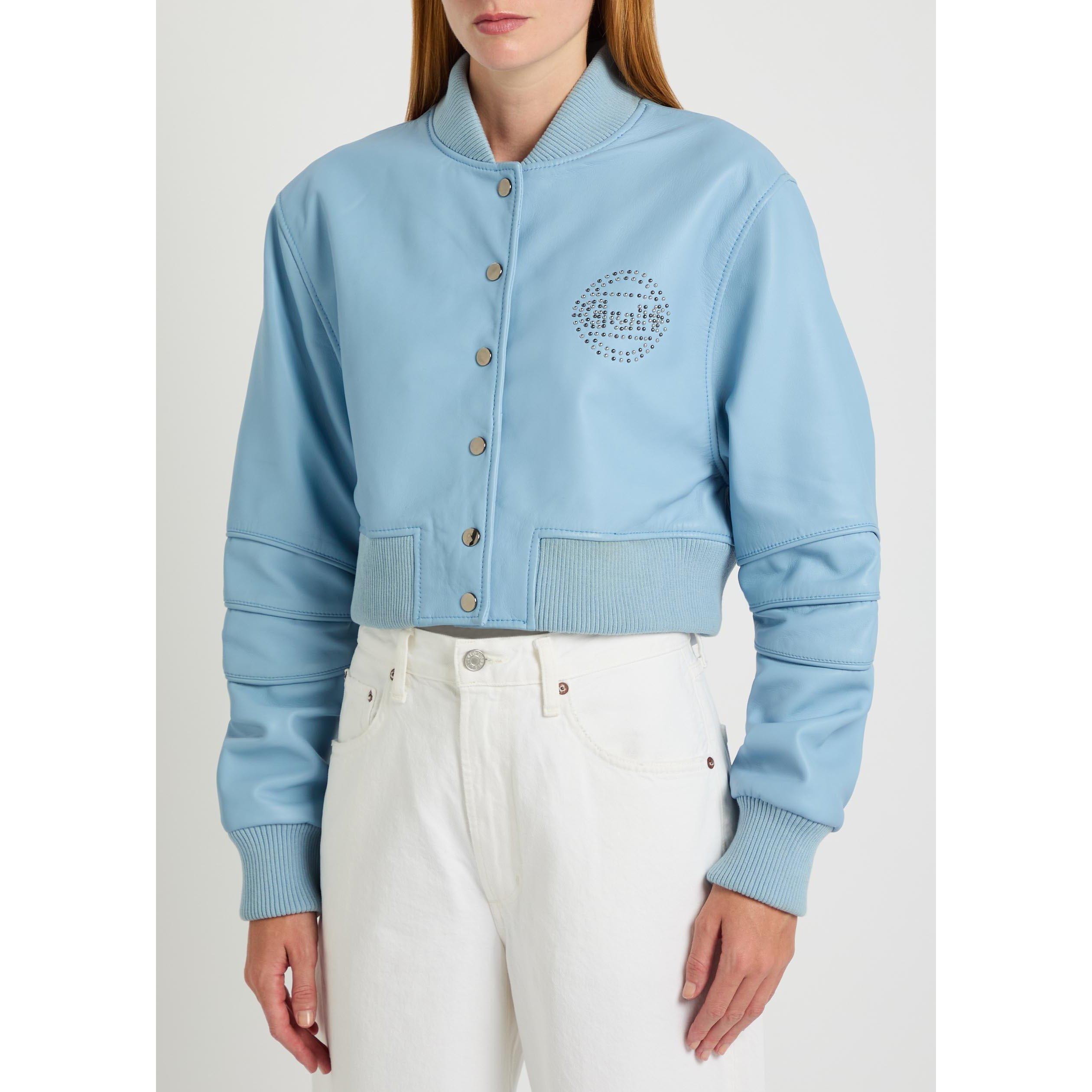 LIGHT BLUE - AN Y2 - J QUEEN CROP BOMBER JACKET - 2