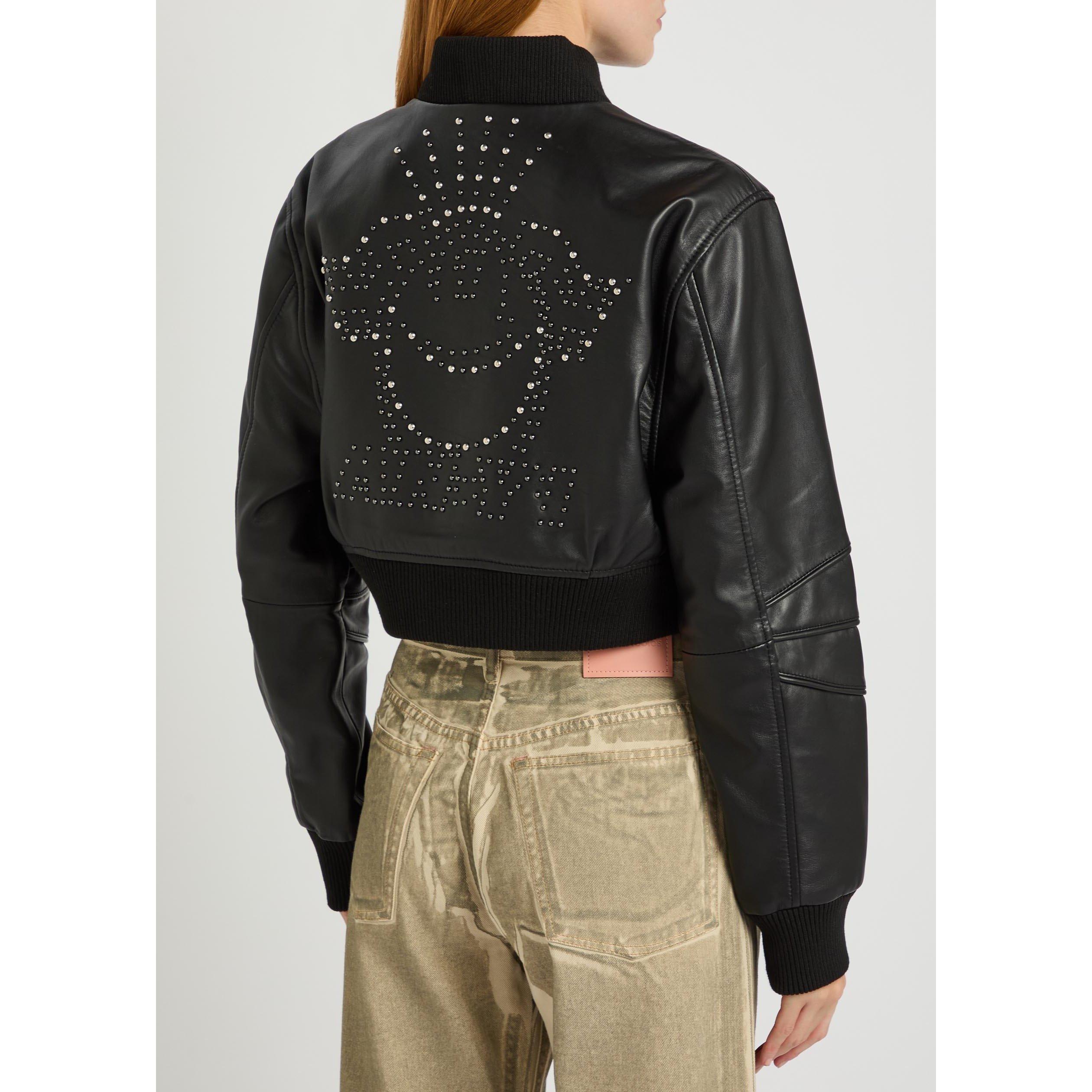 BLACK - AN Y2 - J QUEEN CROP BOMBER JACKET - 3