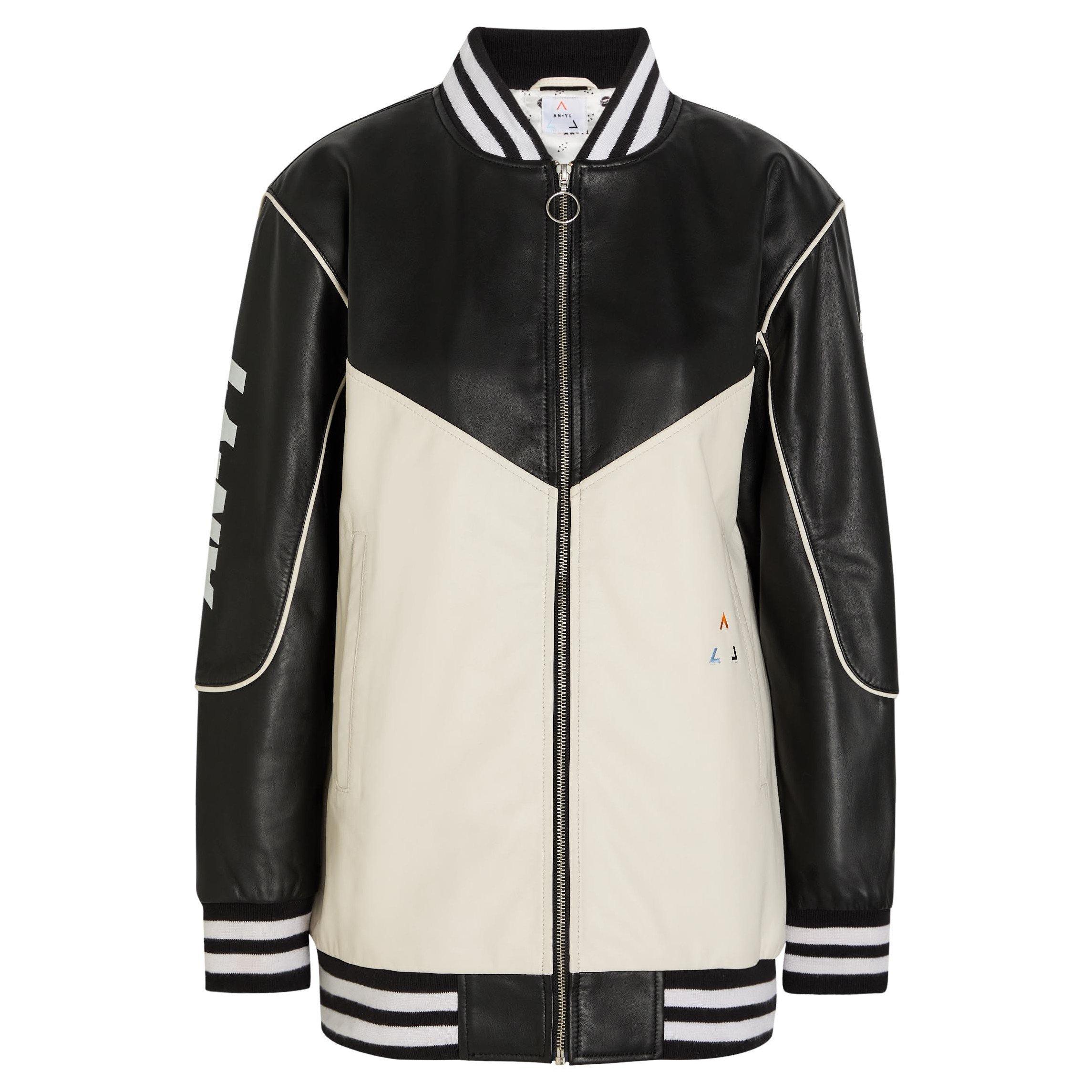 BLACK AND WHITE - AN Y2 - J RACING BOMBER JACKET