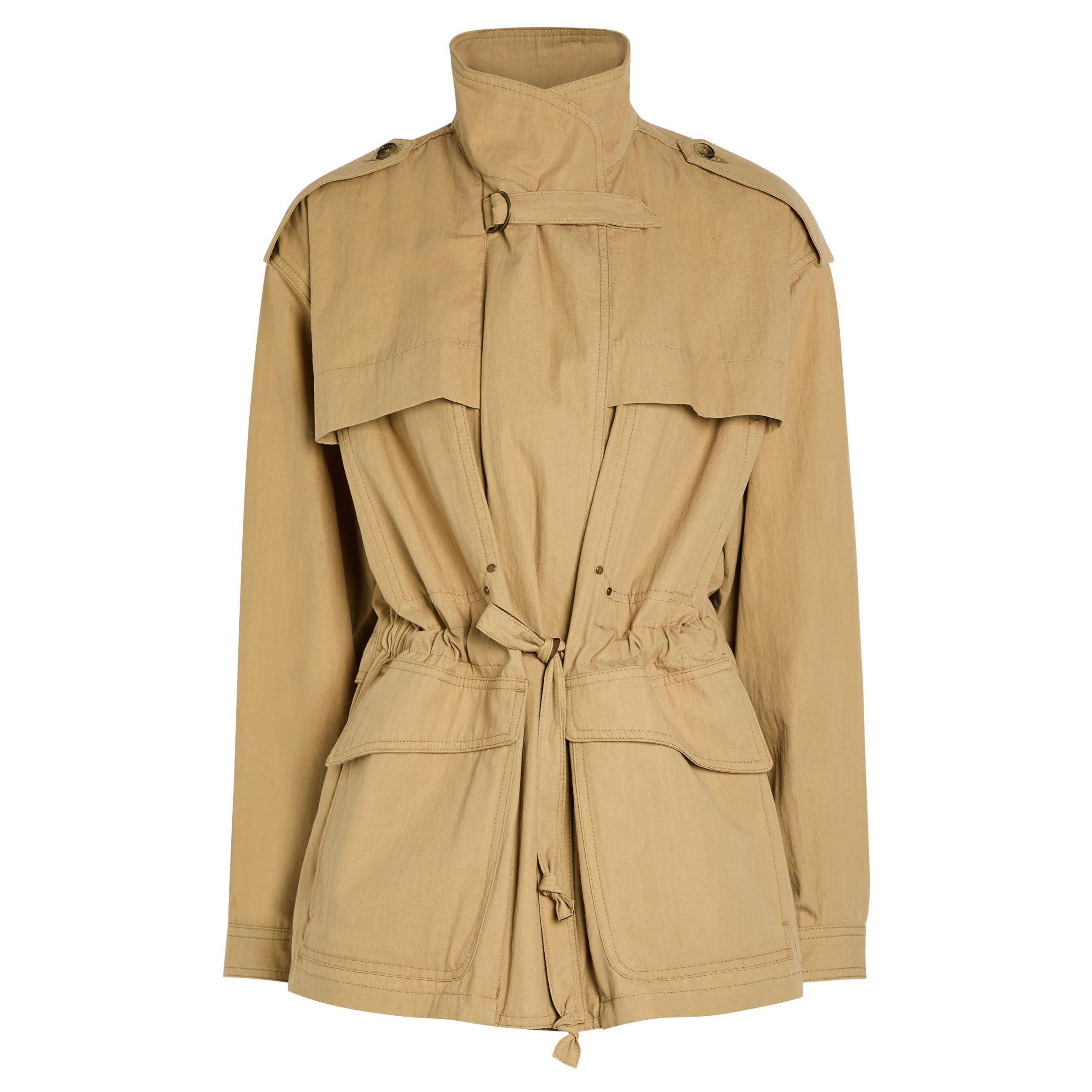 KHAKI - Isabel Marant - Women's Adelys Cotton Oversized-Fit Trench Coat - 1