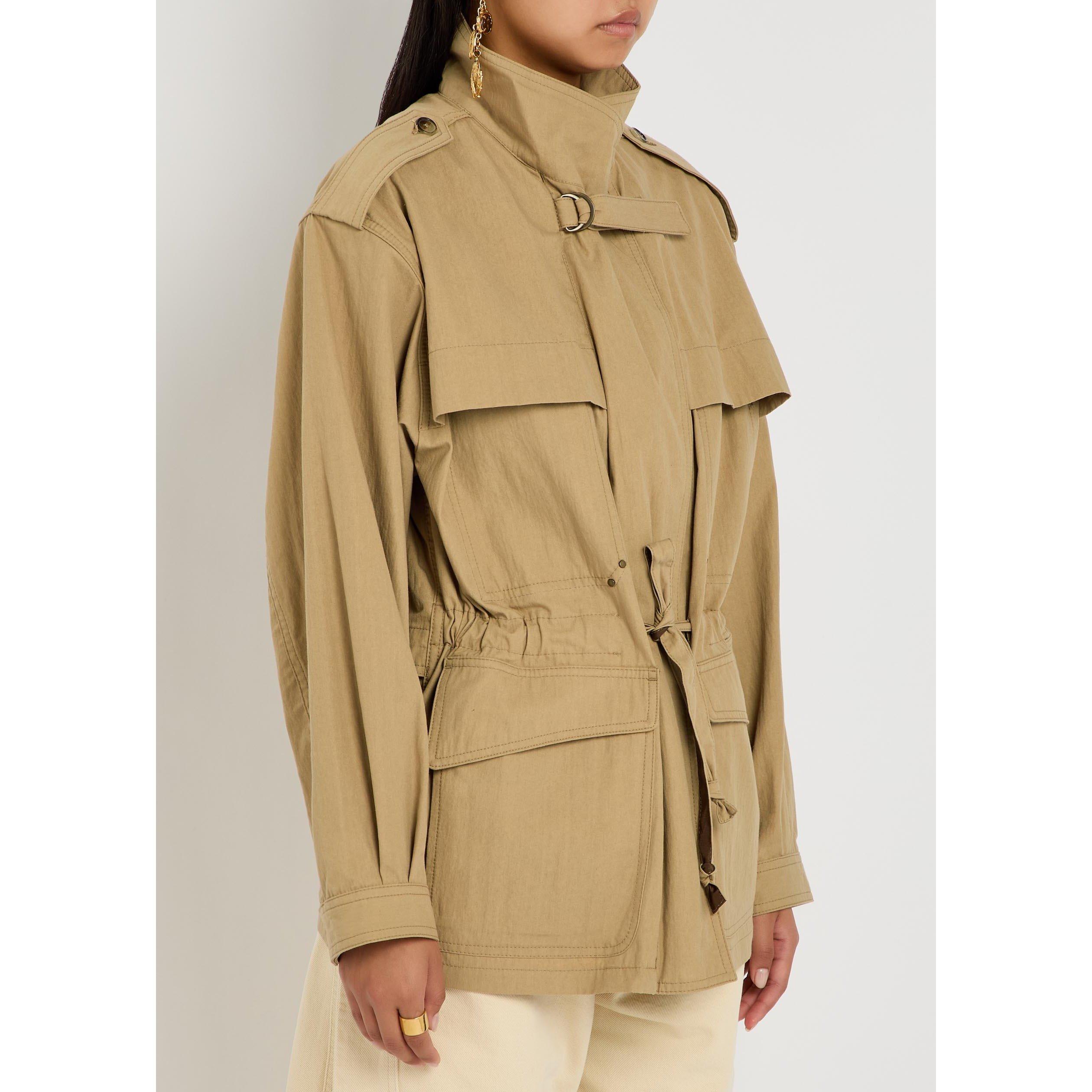 KHAKI - Isabel Marant - Women's Adelys Cotton Oversized-Fit Trench Coat - 2