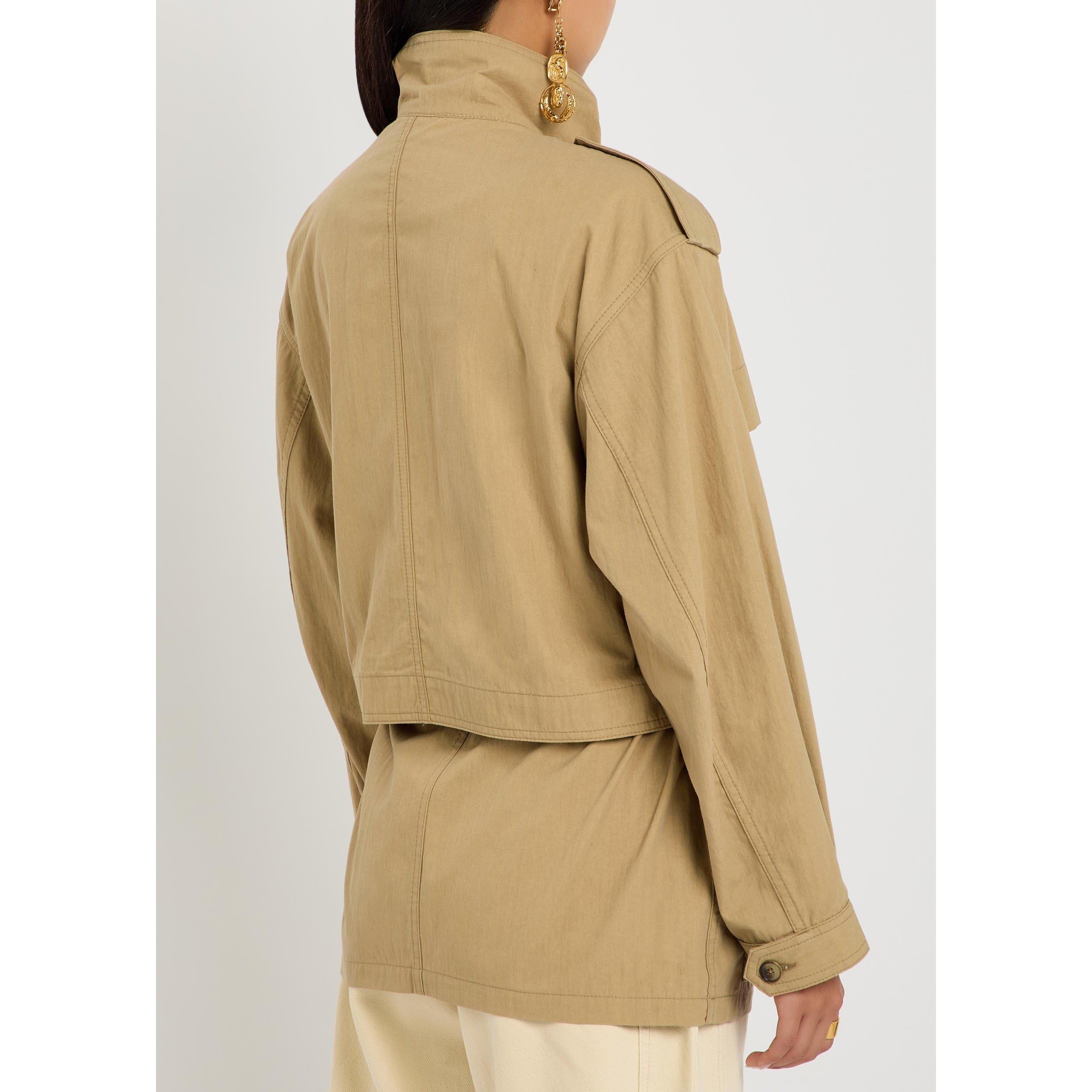 KHAKI - Isabel Marant - Women's Adelys Cotton Oversized-Fit Trench Coat - 3