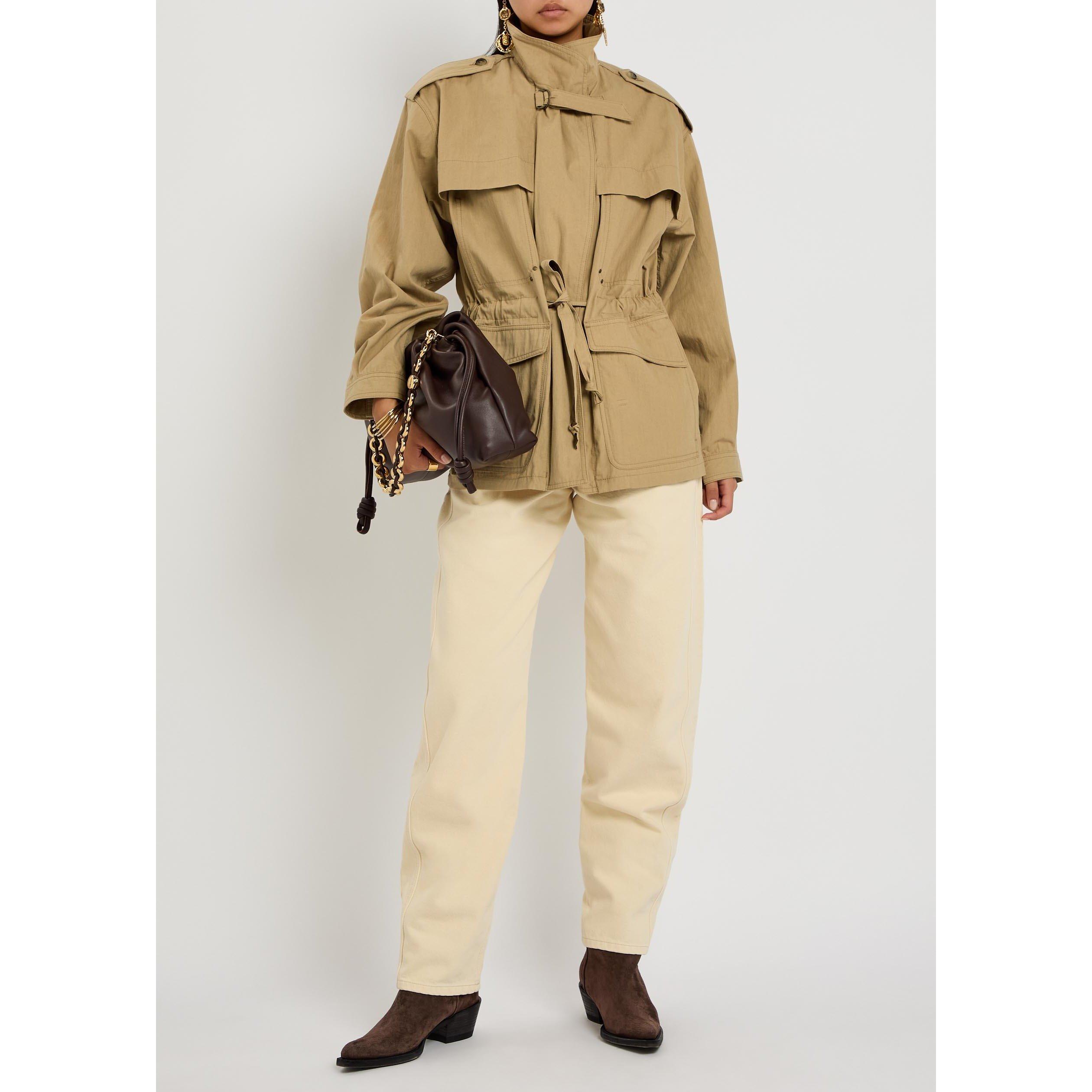 KHAKI - Isabel Marant - Women's Adelys Cotton Oversized-Fit Trench Coat - 5