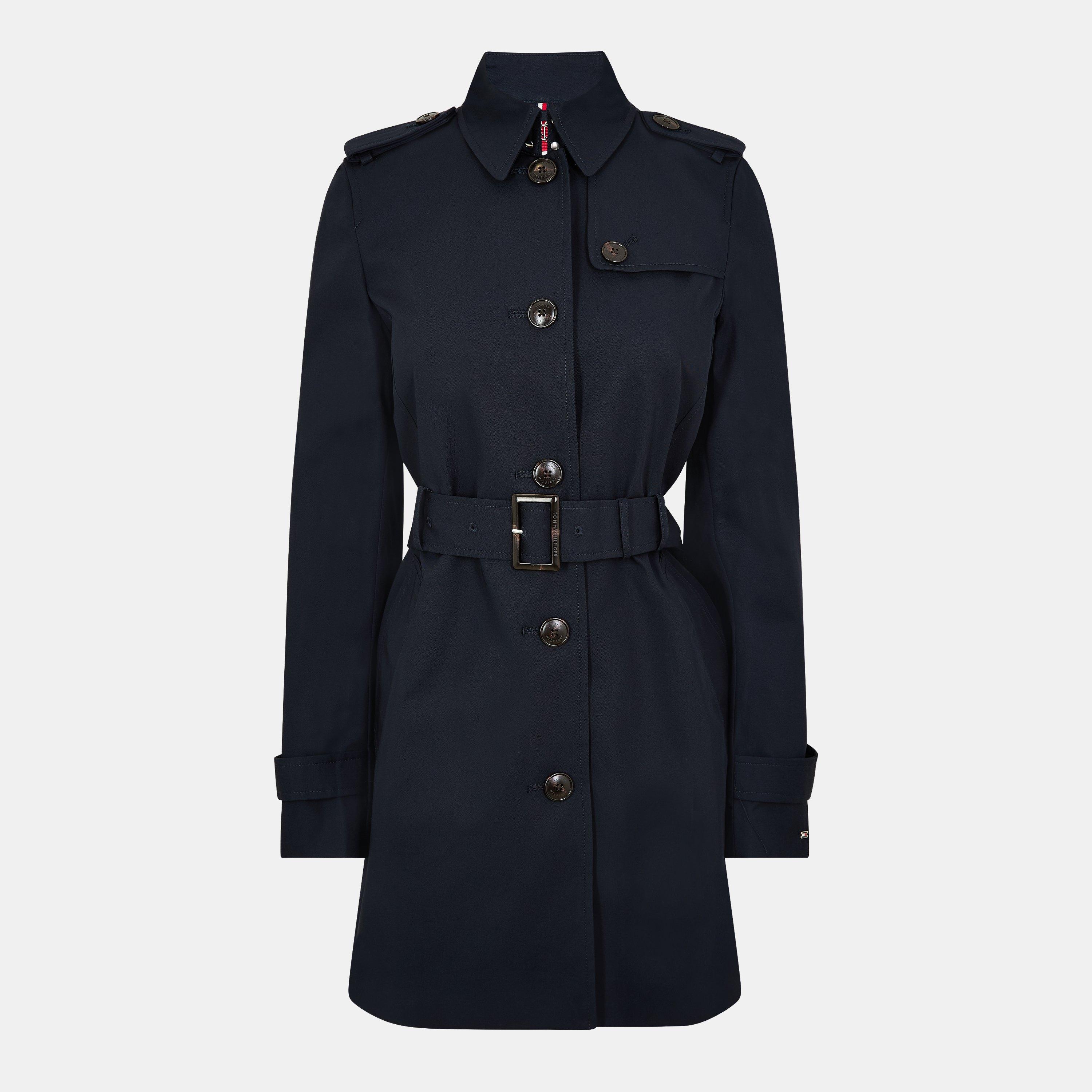 Midnight 403 - Tommy Hilfiger - Women's Single-Breasted Cotton Long Sleeve Trench Coat - 1