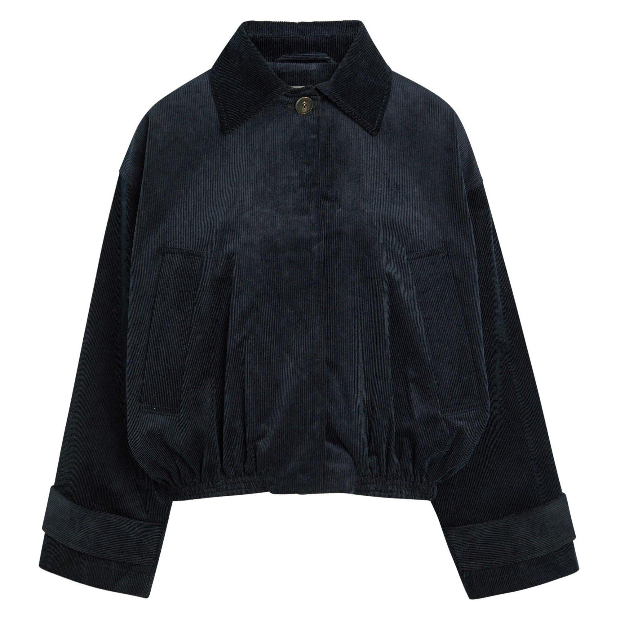 BLACK - Rohe - Women's Corduroy Oversized-Fit Bomber Jacket - 1